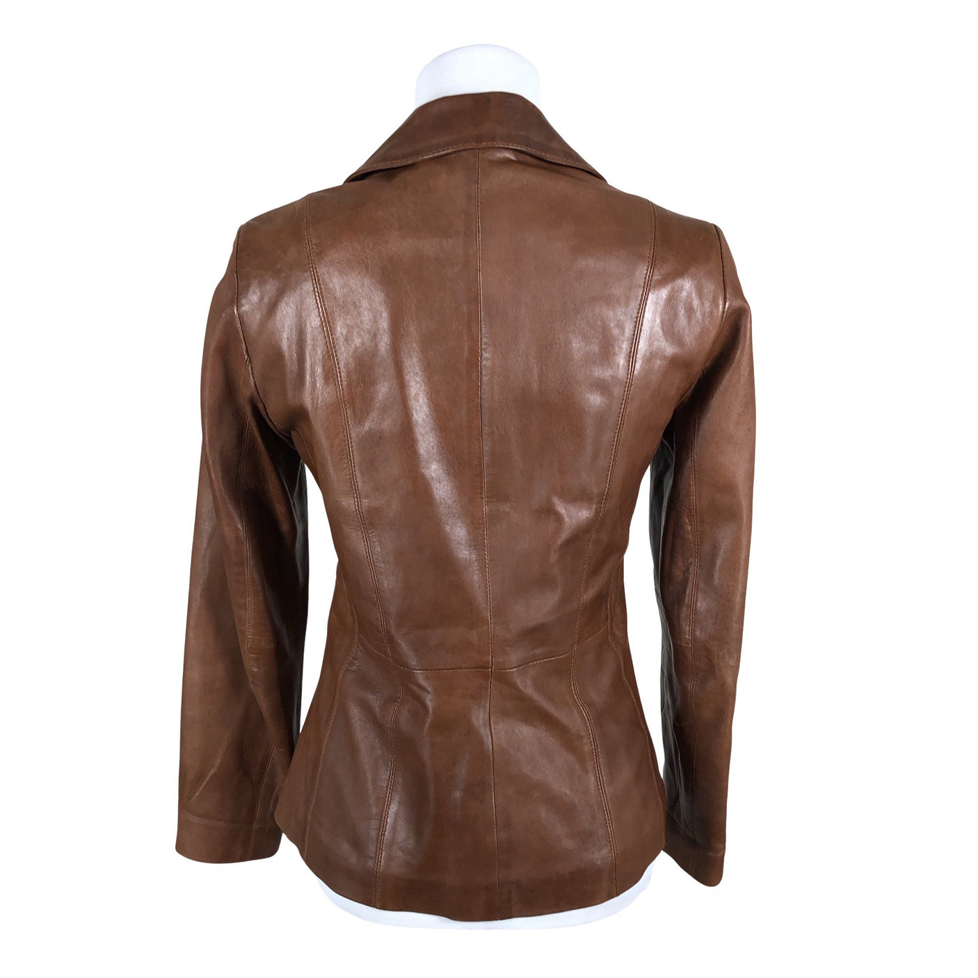 Unisex Trendzone - Leather jacket, size 36 - Brown (2)