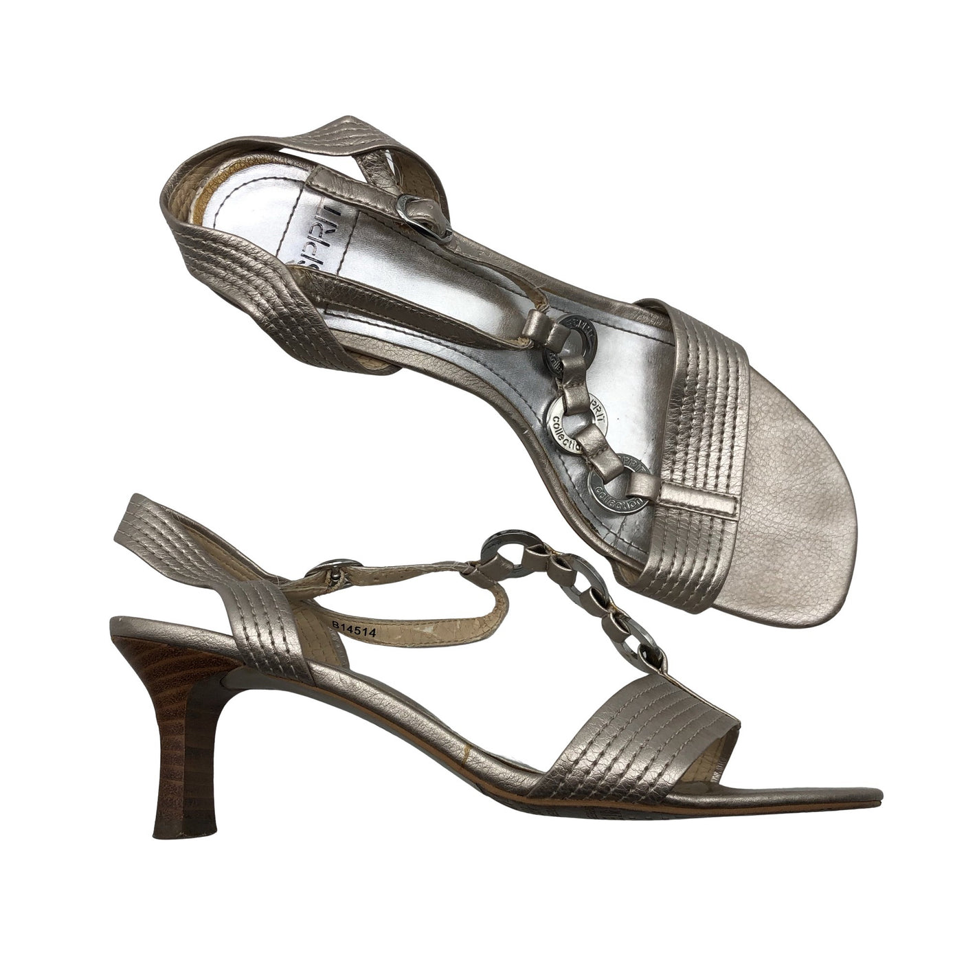 Unisex Esprit - Heeled sandals, size 38 - Gold (1)