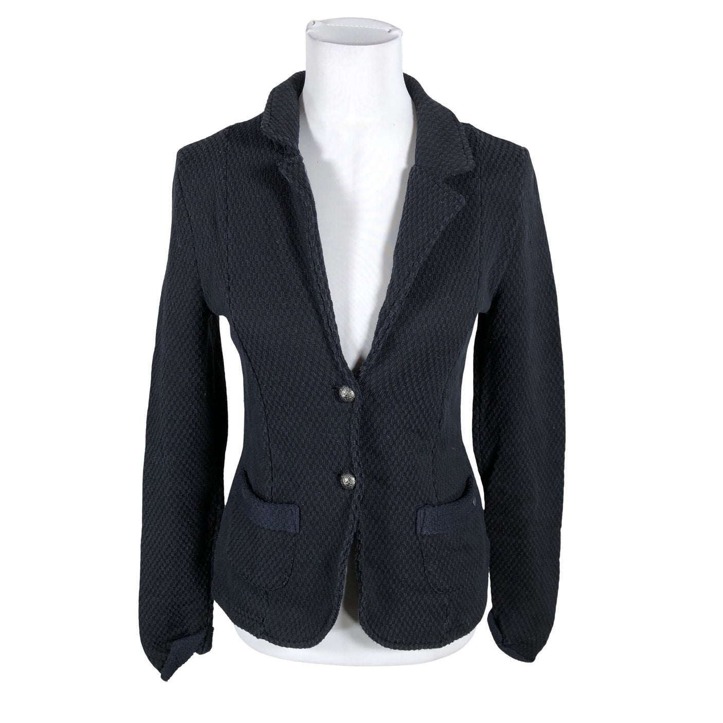 Unisex Cream - Sweat jacket, size 38 - Blue (2)