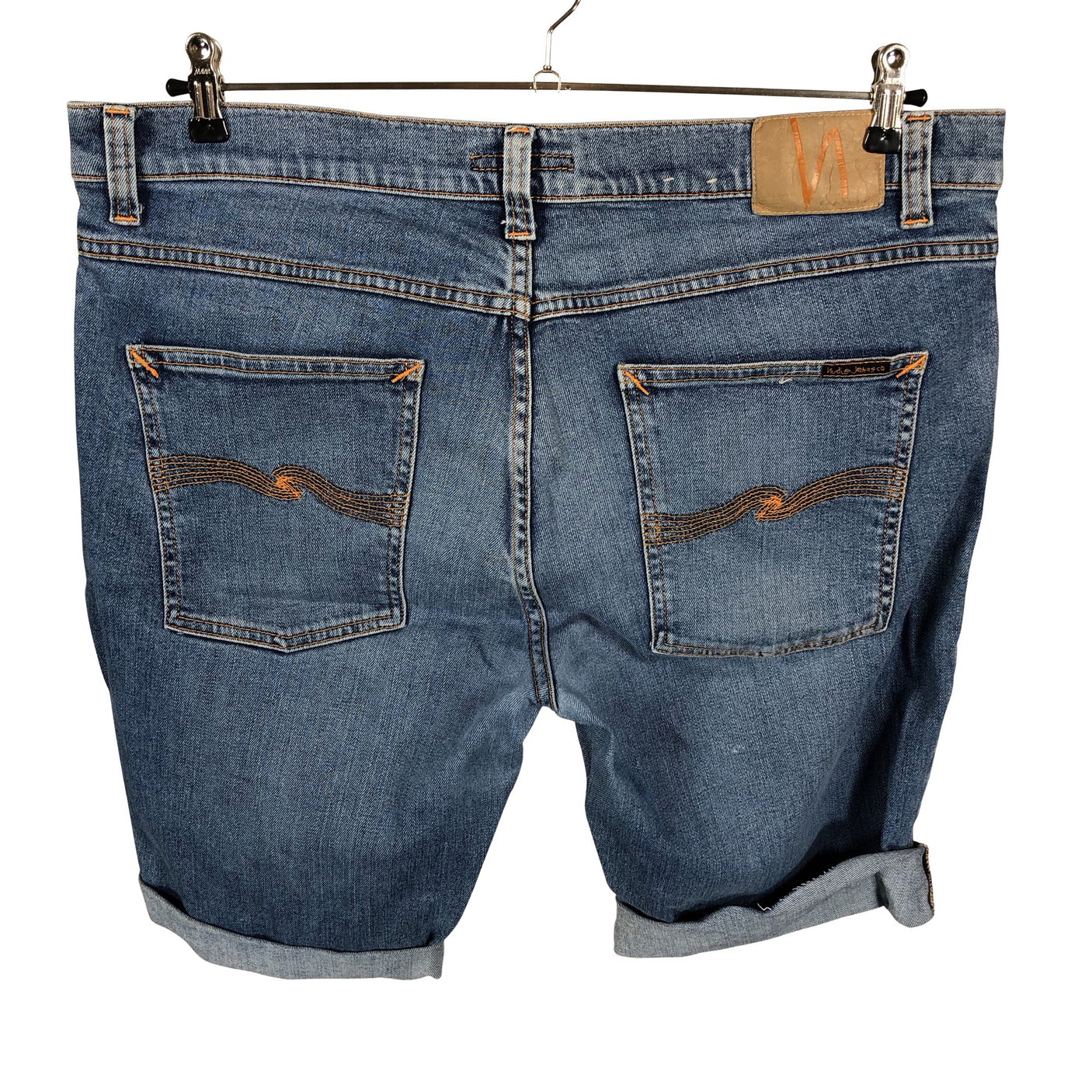 Unisex Nudie Jeans - Denim shorts, size L - Light blue (2)