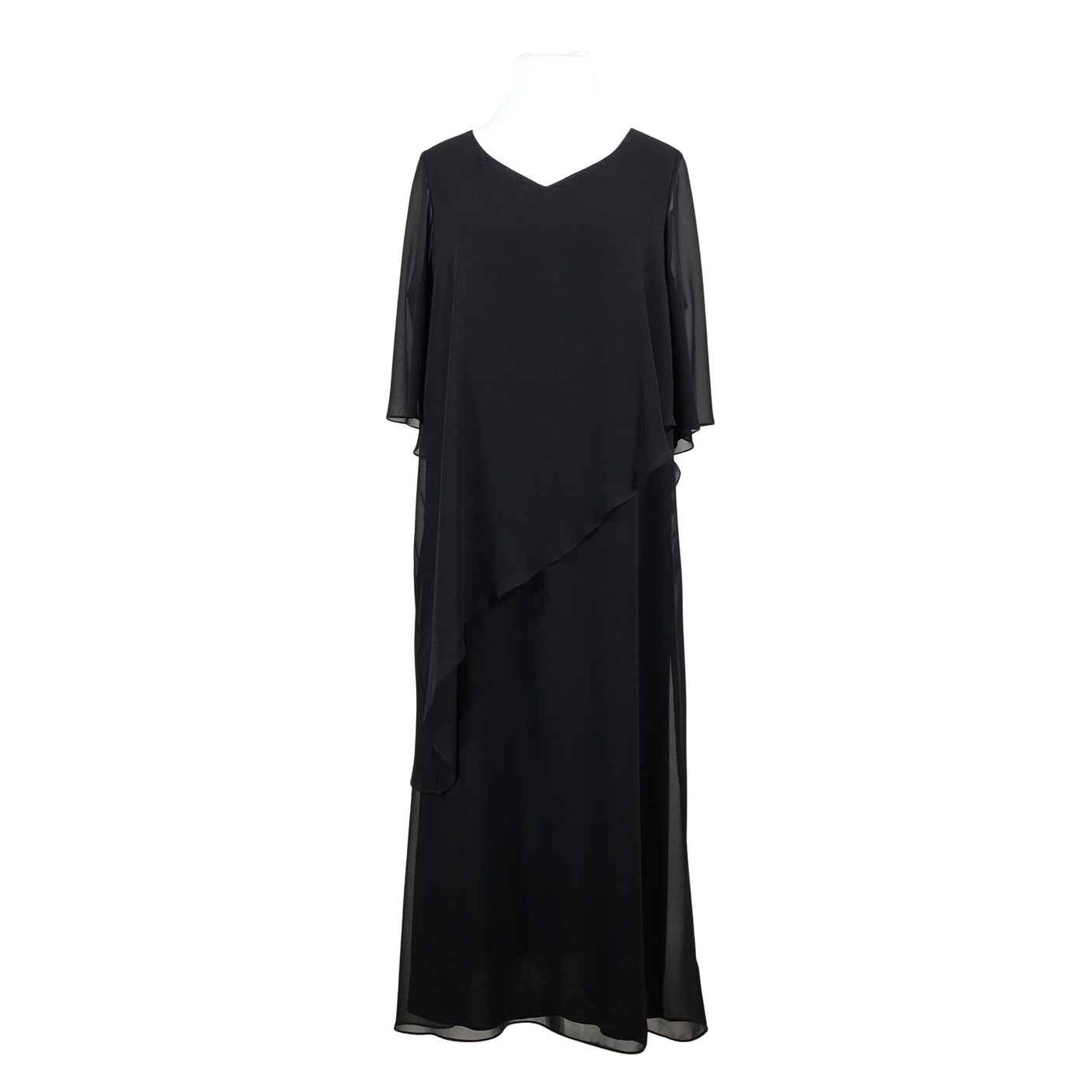 Unisex Elinette - Schiffon dress, size 48 - Black (1)
