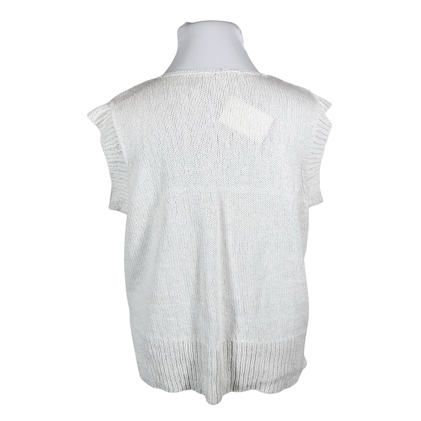 Unisex Handmade - Knit vest, size 50 - White (2)