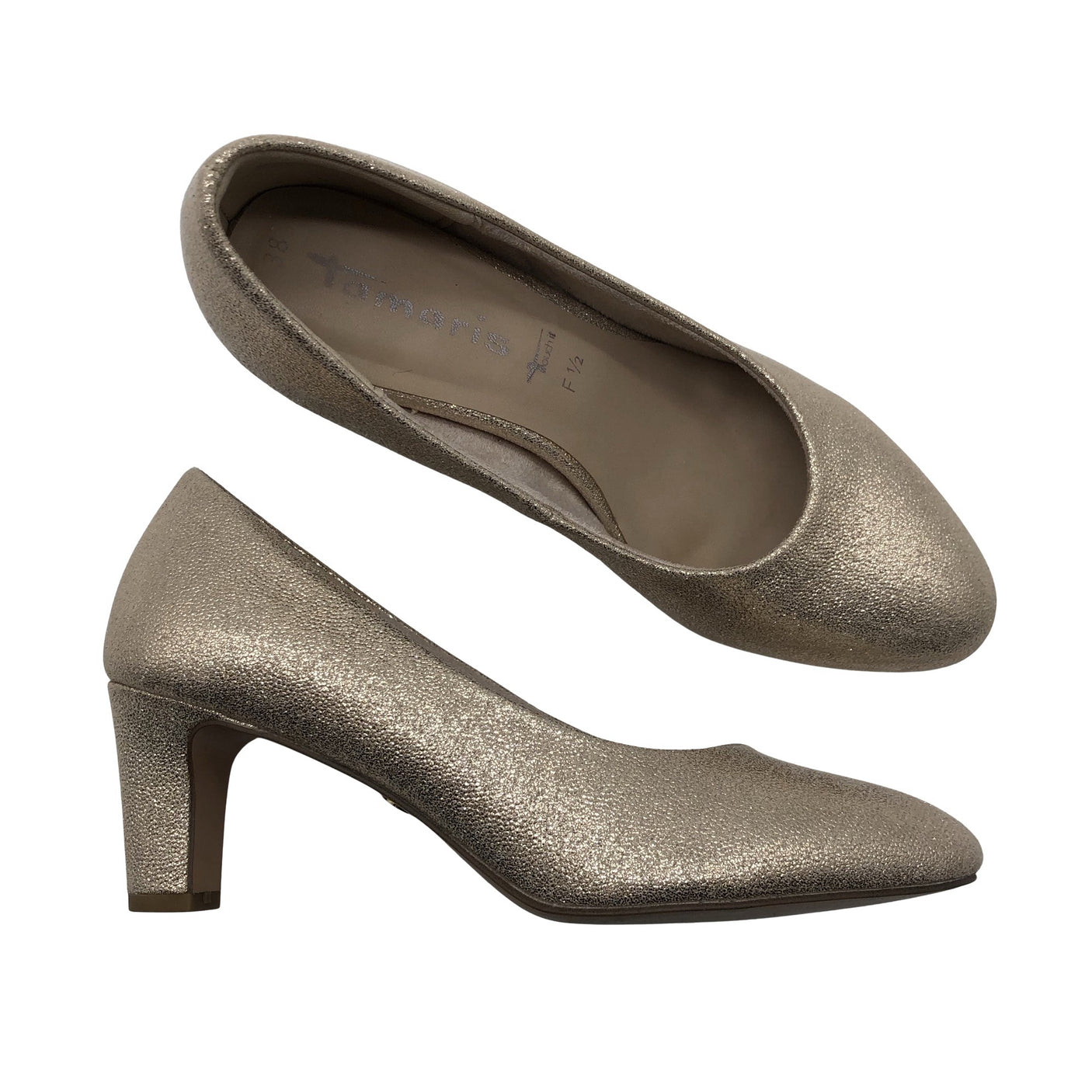 Unisex Tamaris - Evening high heels, size 38 - Gold (1)