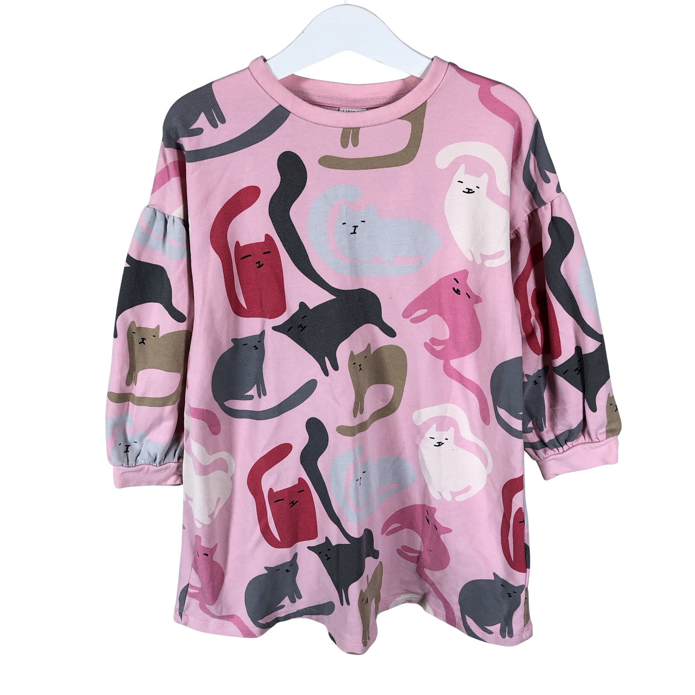 Unisex Lindex - Tricot dress, size 110 - 116 - Light pink (1)