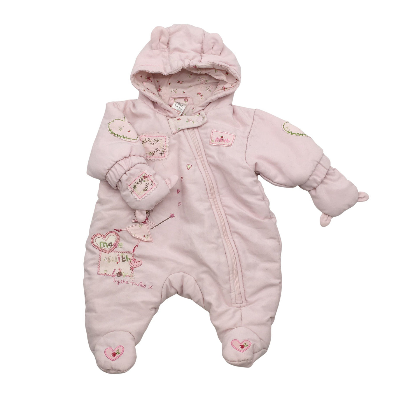 Unisex Next - Spring/Fall overall, size 56 - 62 - Light pink (1)
