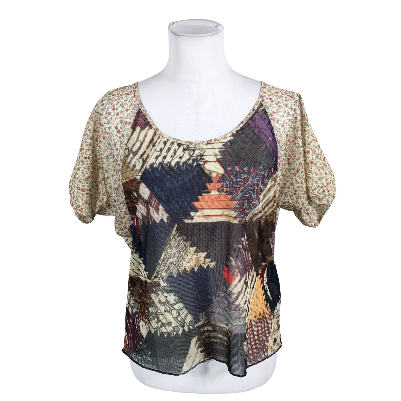 Unisex Denim & Supply Ralph Lauren - Short-sleeved blouse, size 34 - Beige (1)