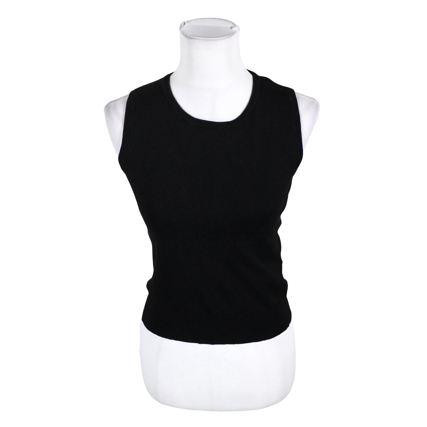 Unisex August Silk - Knit vest, size 36 - Black (1)
