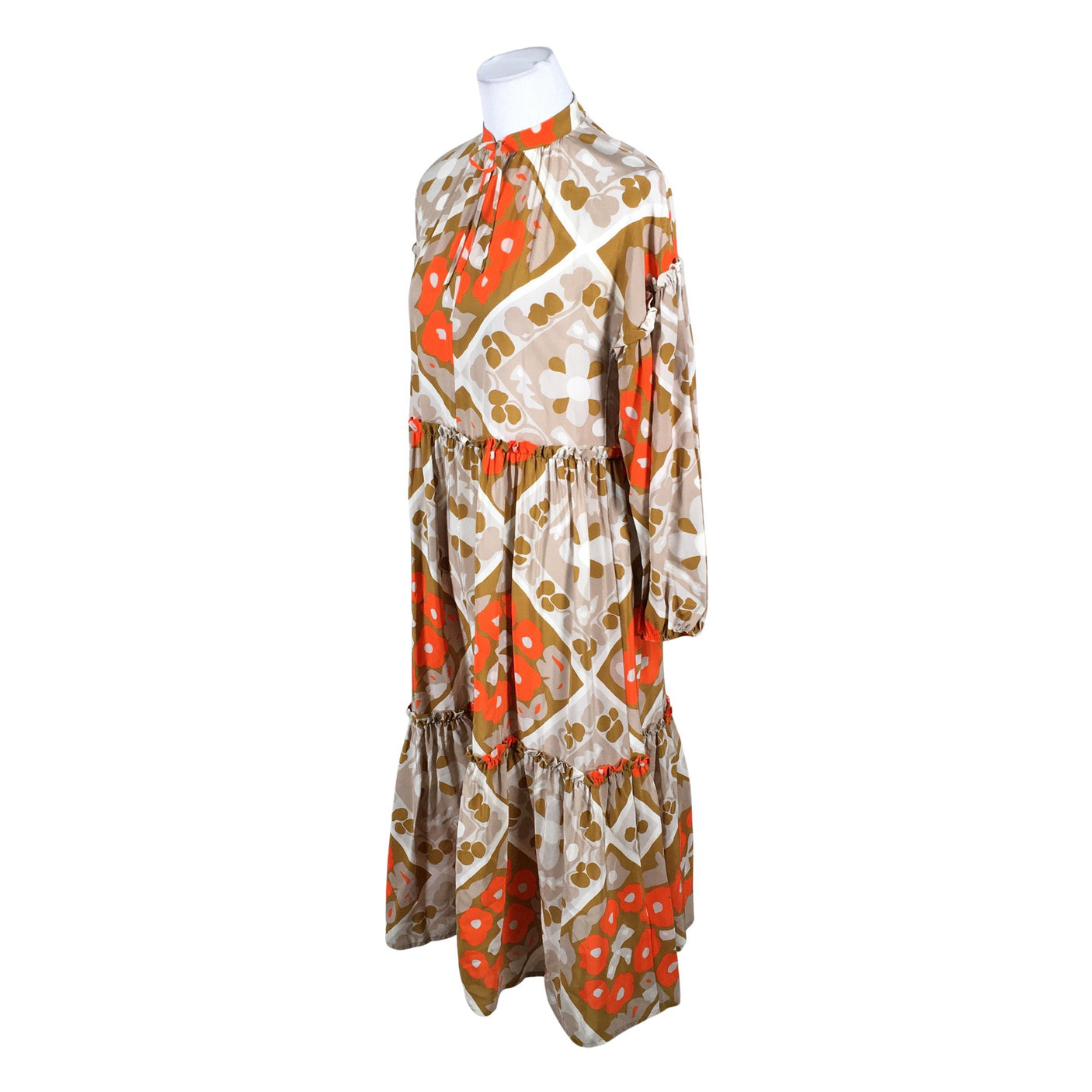 Unisex Marimekko - Schiffon dress, size 36 - Orange (3)