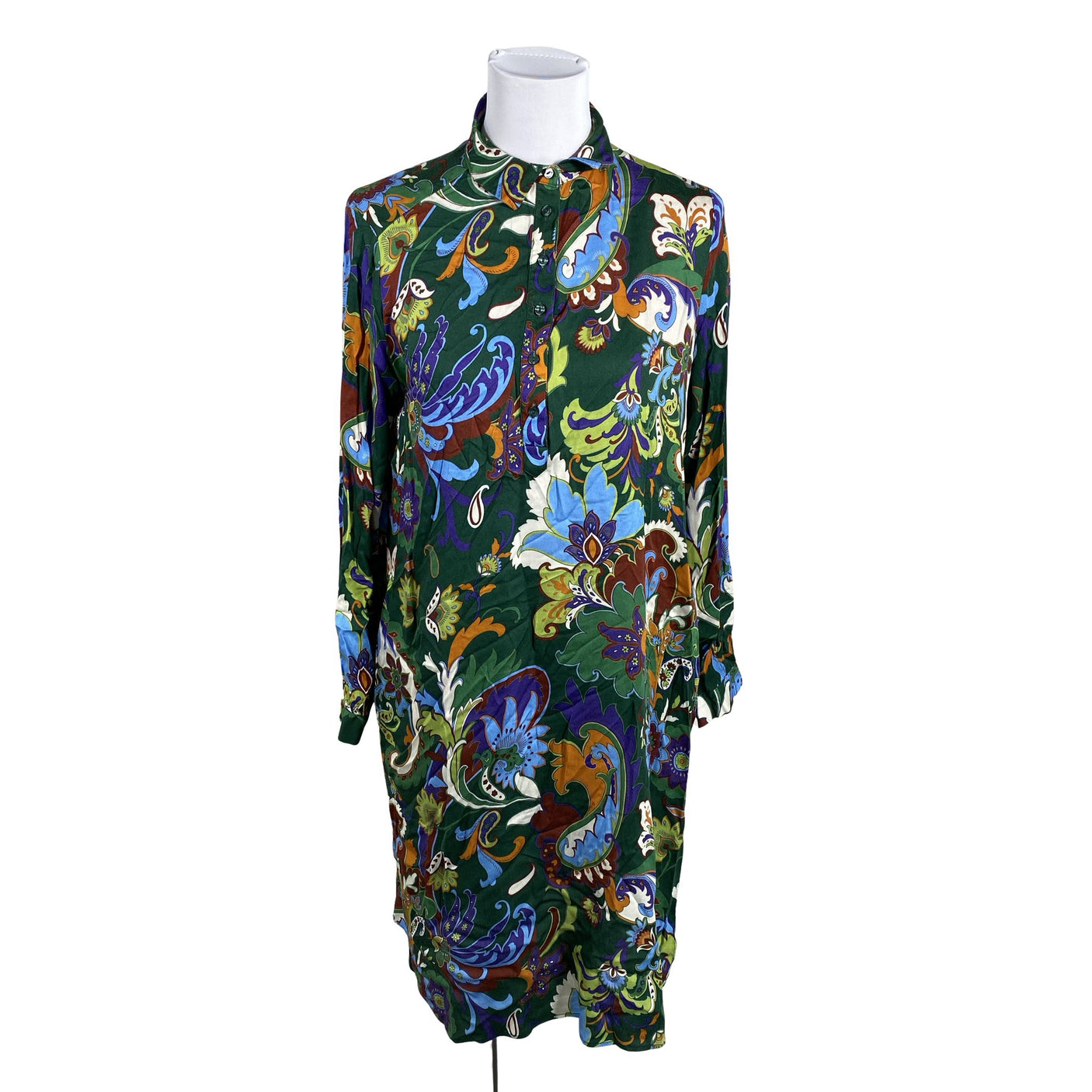 Unisex Milano - Schiffon dress, size 38 - Green (1)