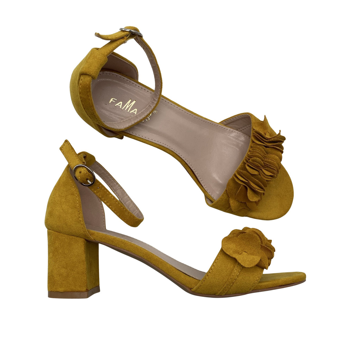 Unisex Fama Pastor - Heeled sandals, size 39 - Yellow (1)