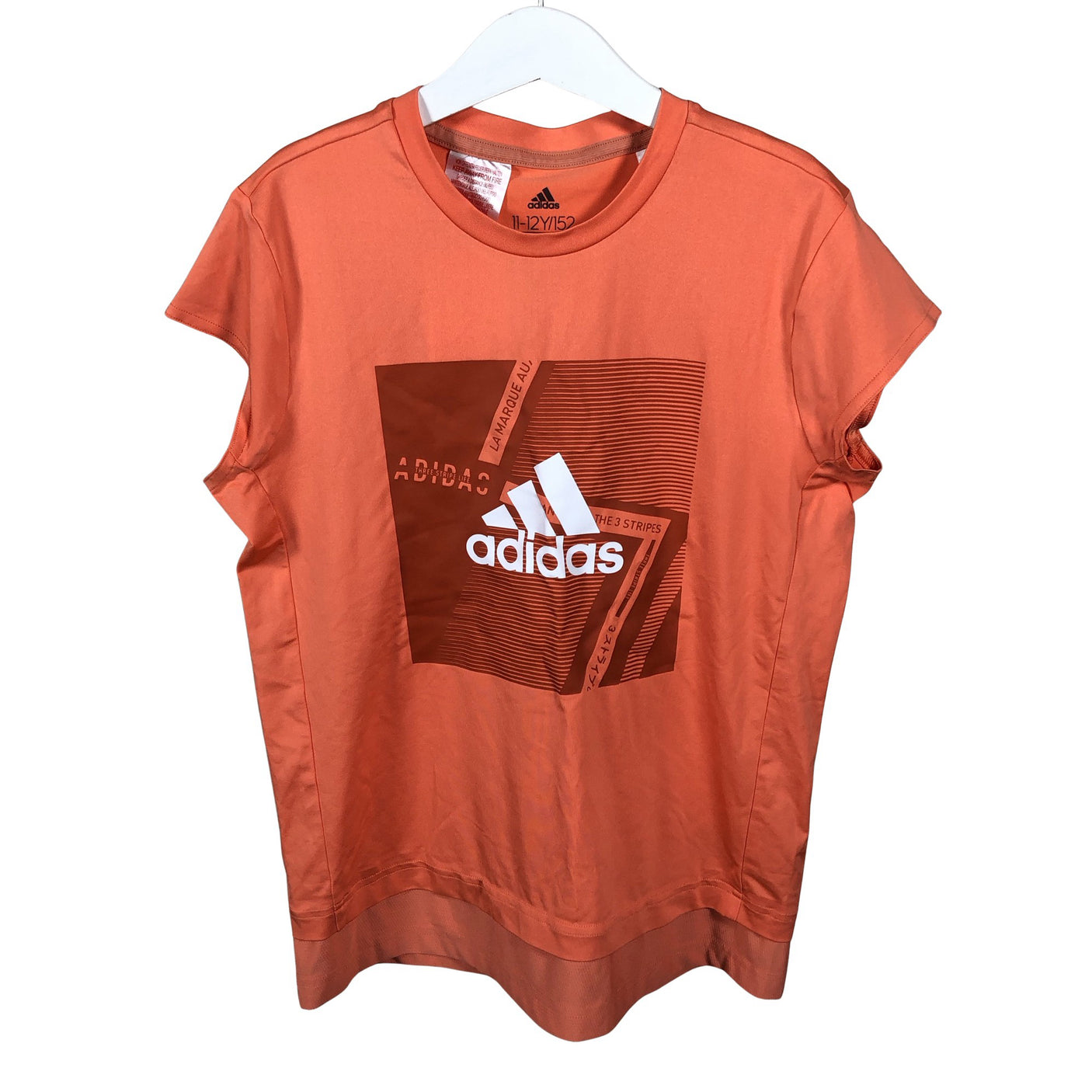 Unisex Adidas - Sports shirt, short sleeve, size 146 - 152 - Orange (1)