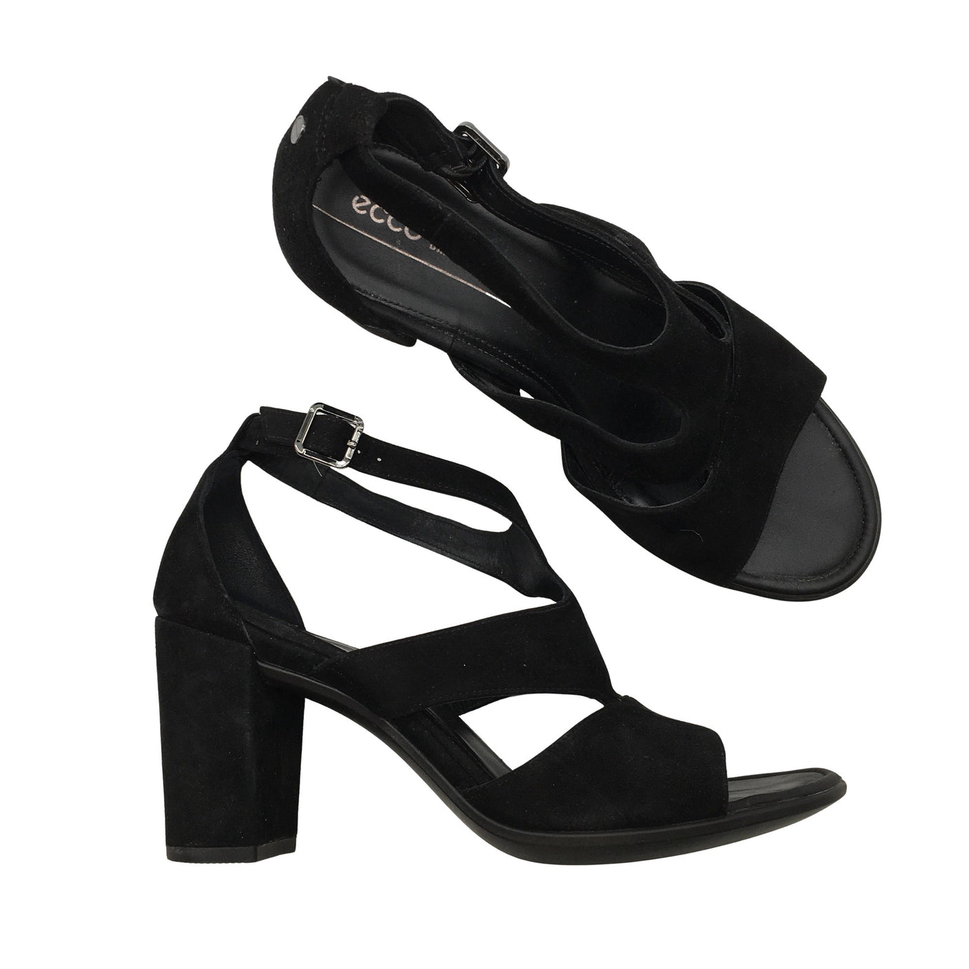 Unisex Ecco - Heeled sandals, size 39 - Black (1)