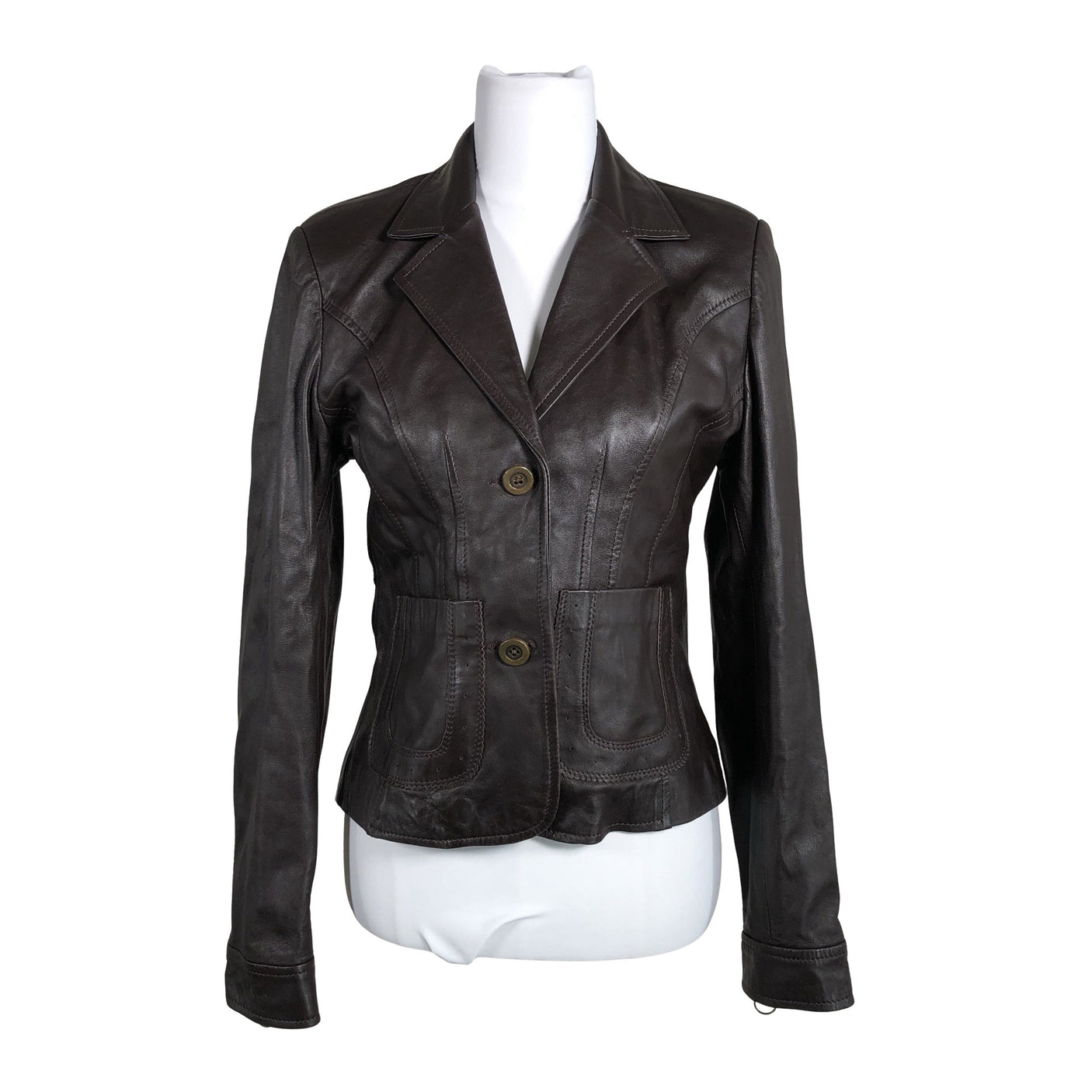 Unisex Flora Piel - Leather jacket, size 40 - Brown (1)