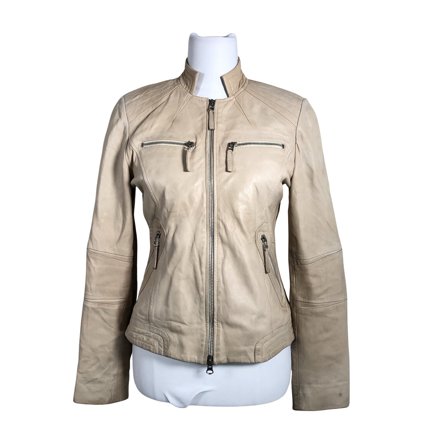 Unisex Ajatar - Leather jacket, size 36 - Beige (1)