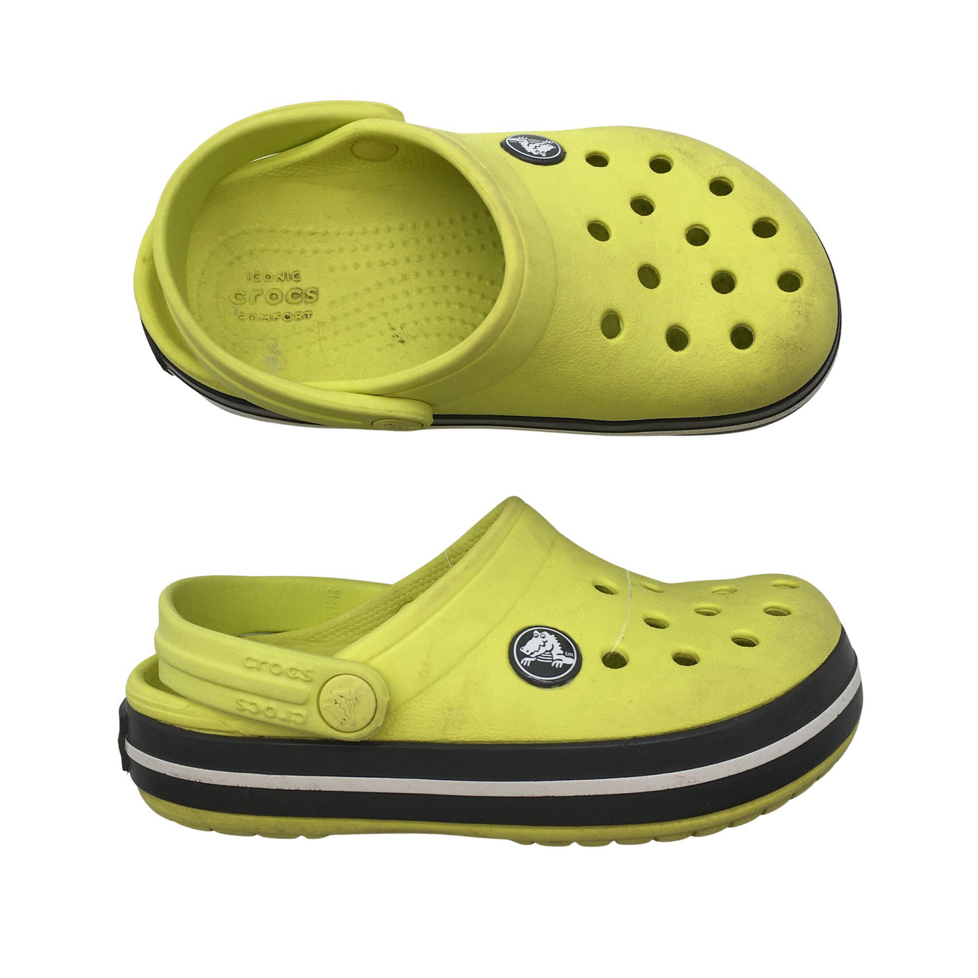 Unisex Crocs - Slip-on shoes, size 25 - Yellow (1)