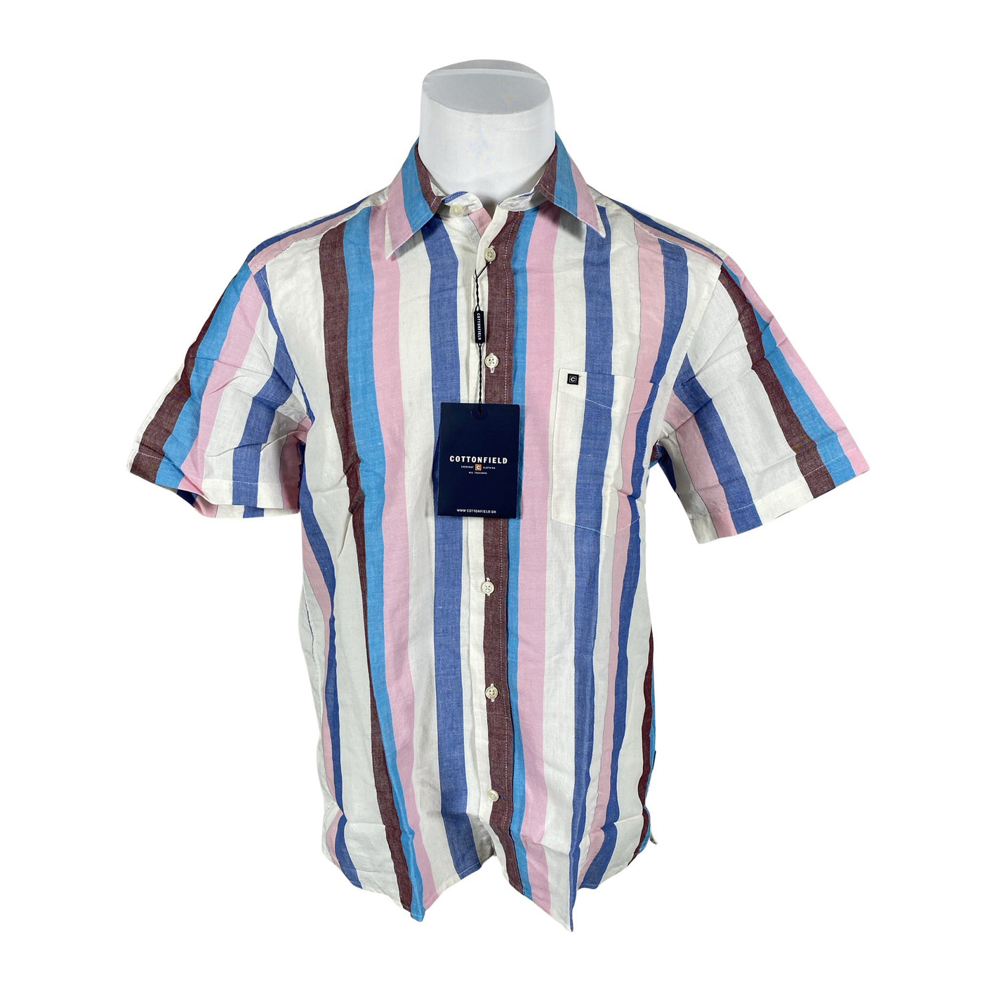 Unisex Cottonfield - Collared shirt, size XL - Blue (1)