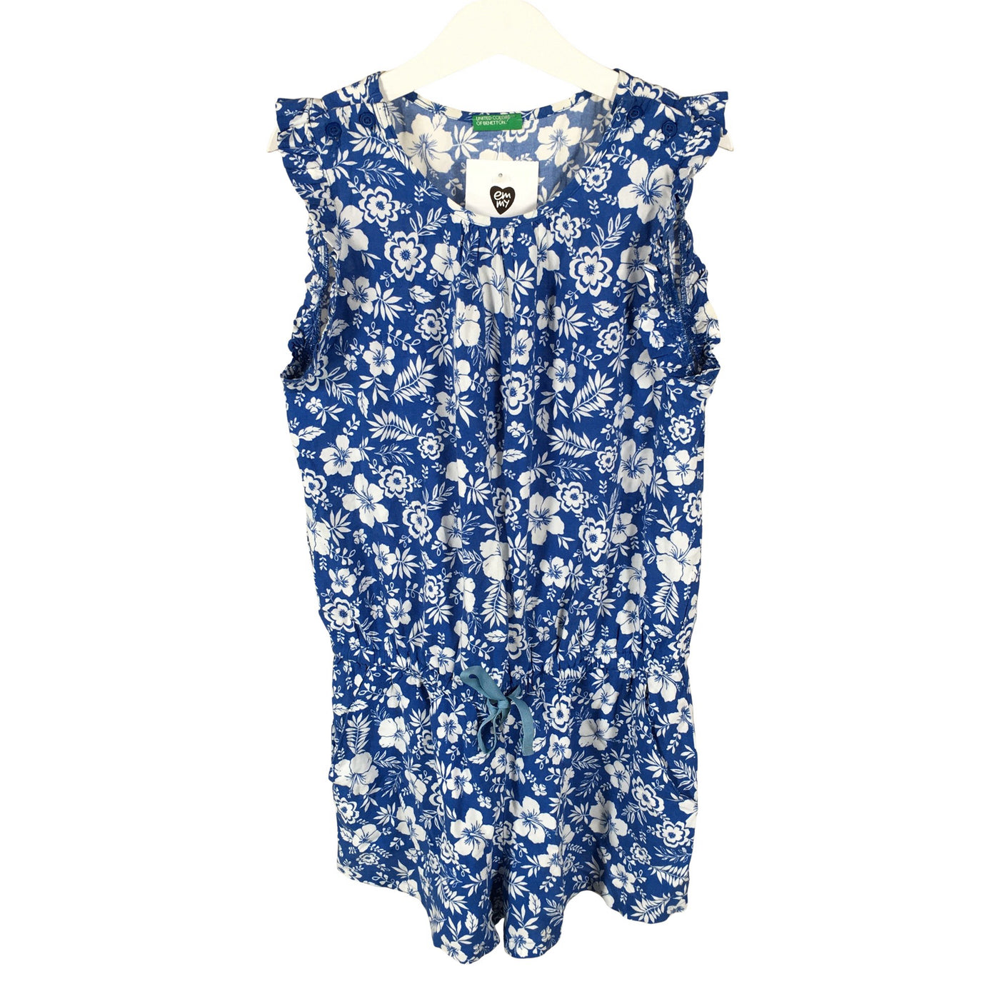 Unisex Benetton - Short overalls, size 134 - 140 - Blue (1)