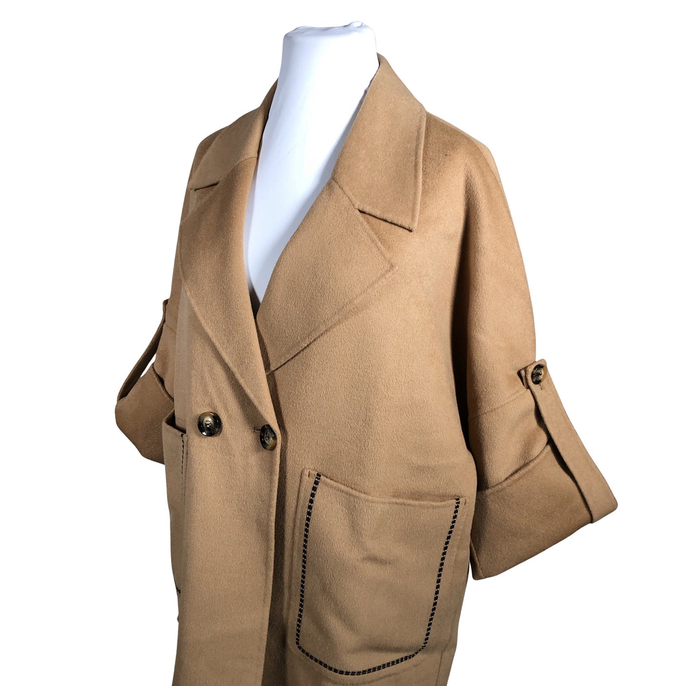Unisex Handmade - Wool coat, size 46 - Brown (3)