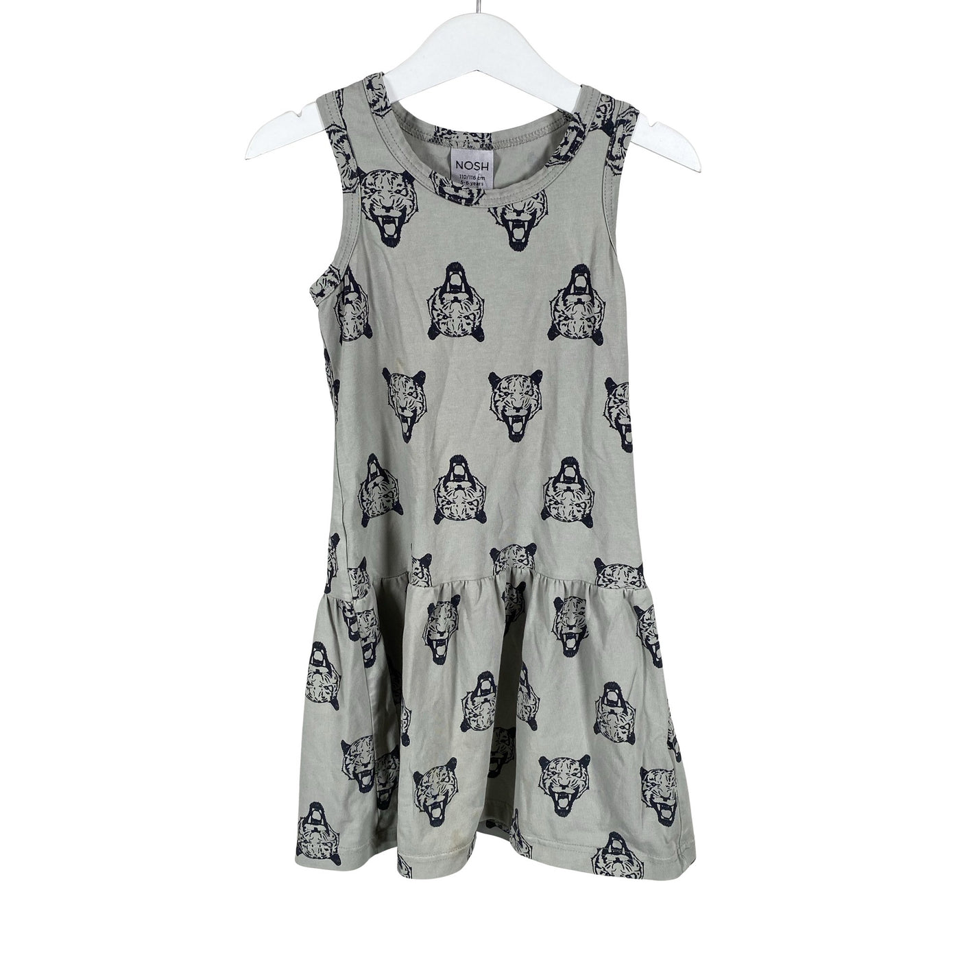 Unisex NOSH - Tricot dress, size 110 - 116 - Gray (1)