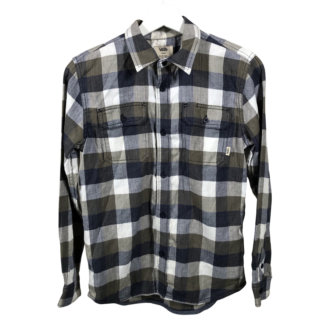 Unisex Vans - Collared shirt, size 158 - 164 - Gray (1)