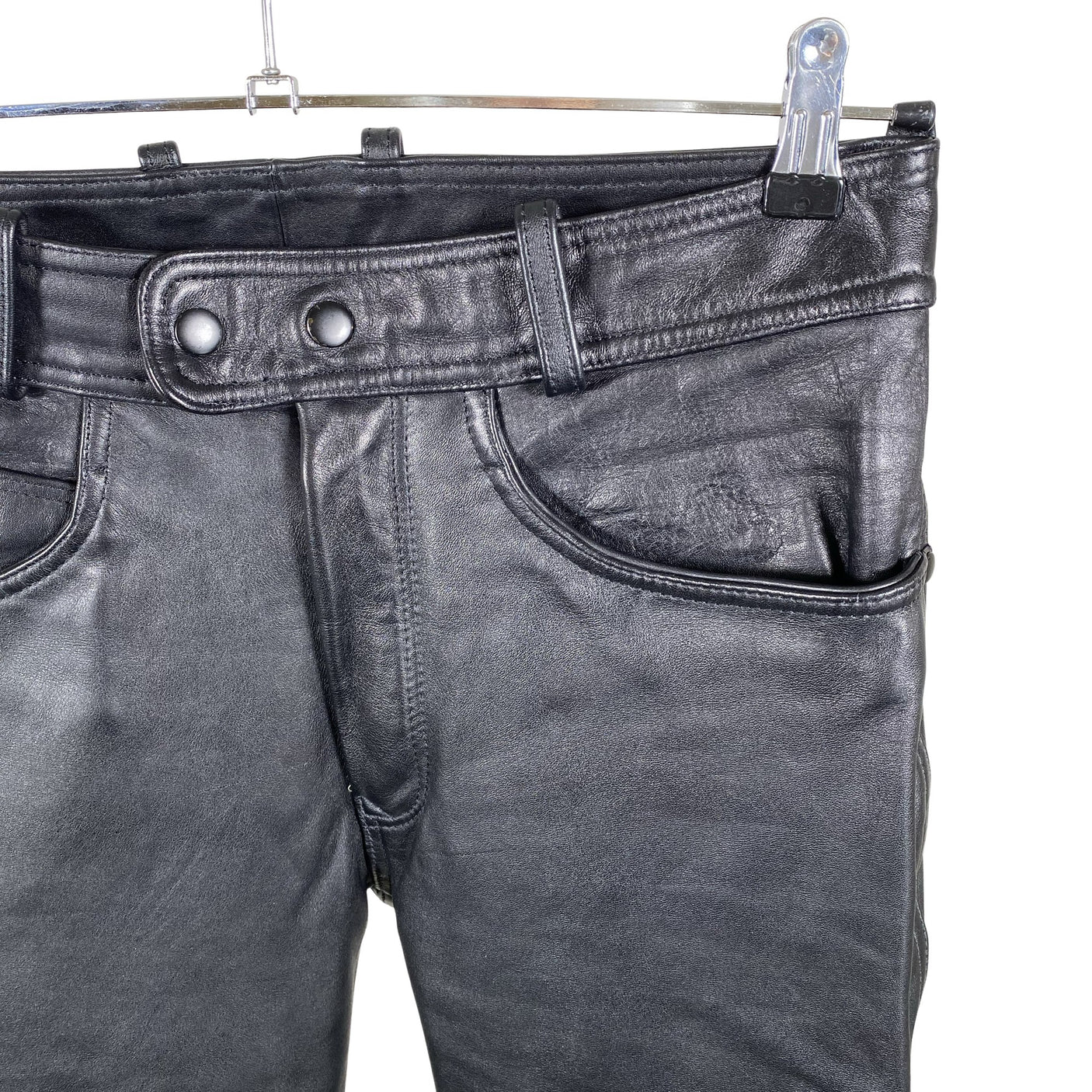 Unisex Handmade - Leather pants, size 42 - Black (3)