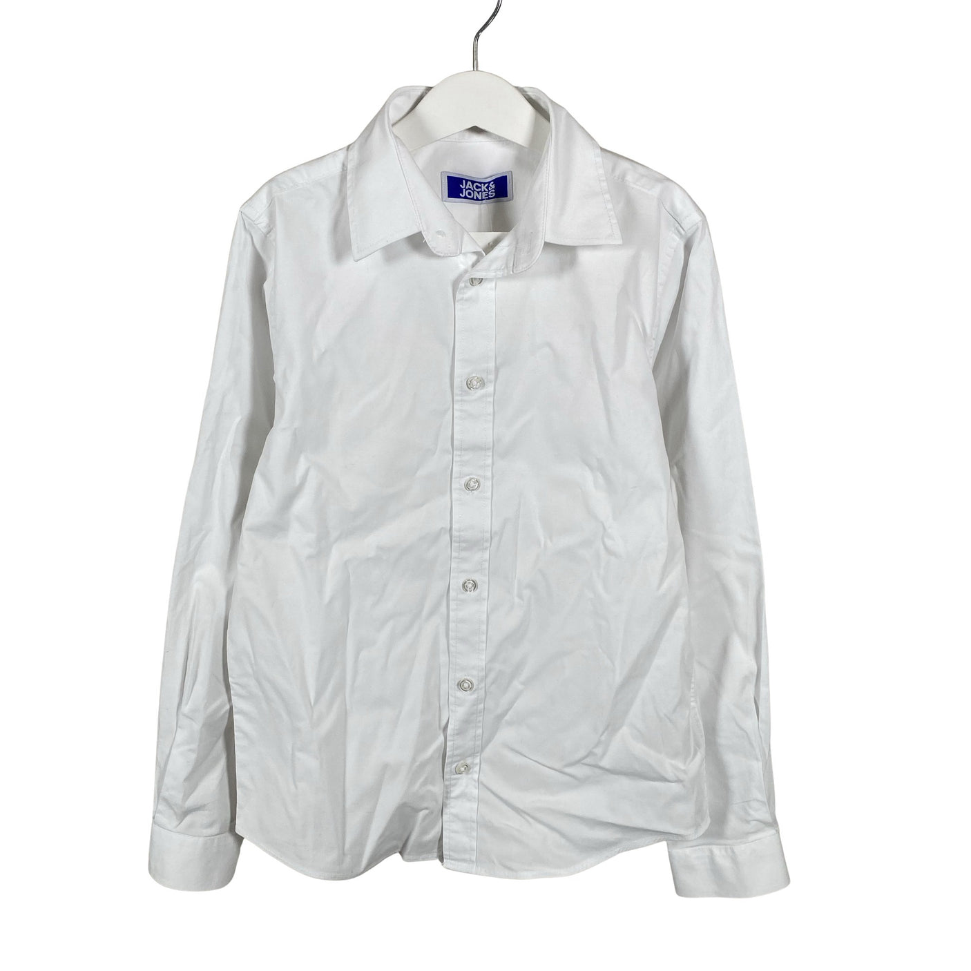 Unisex Jack & Jones - Collared shirt, size 146 - 152 - White (1)