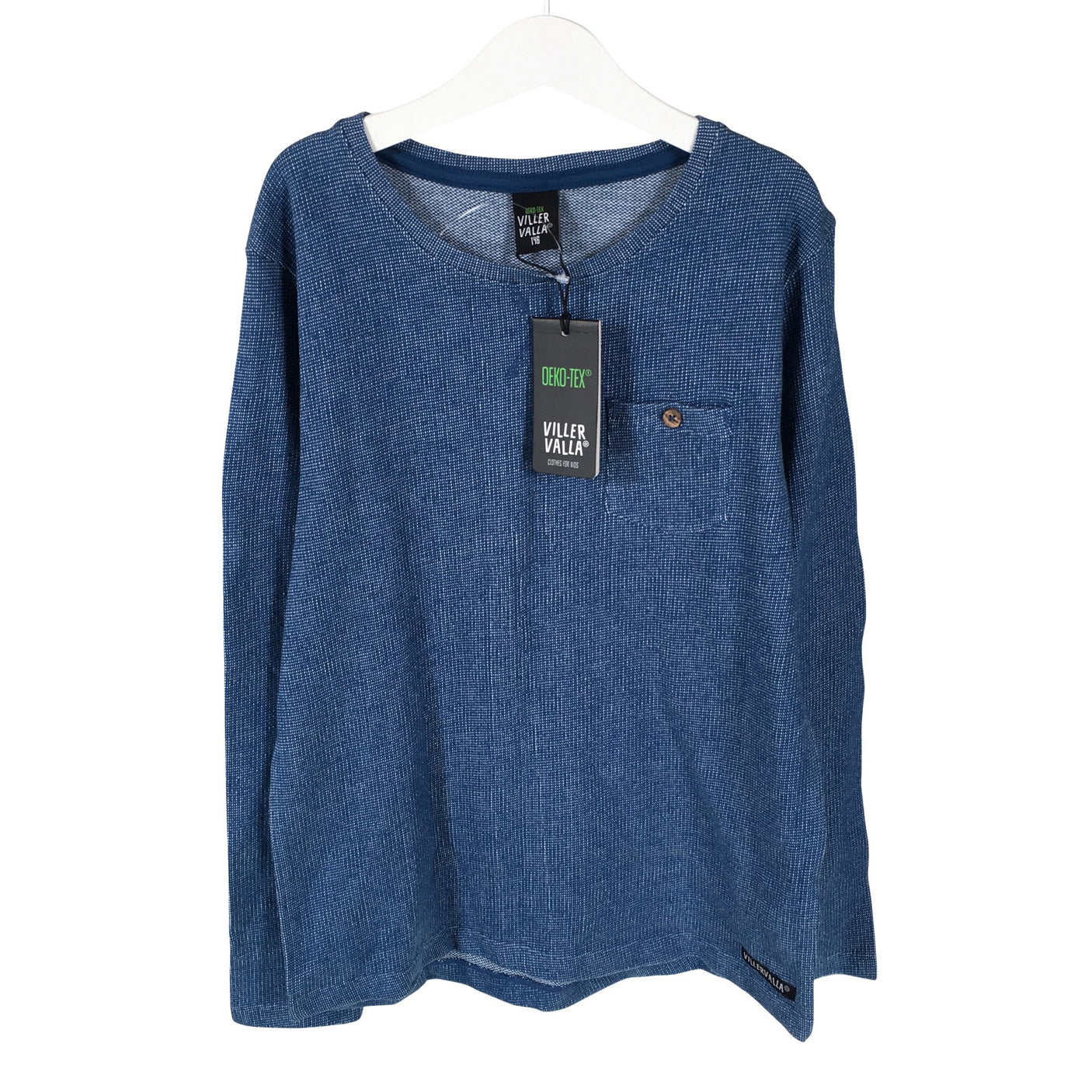 Unisex Villervalla - Tricot shirt, size 140 - 146 - Blue (1)