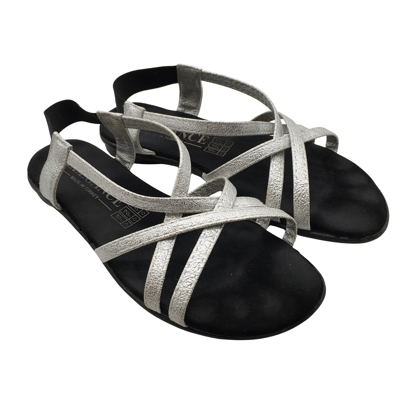 Unisex Elegance - Sandals, size 39 - Silver (2)