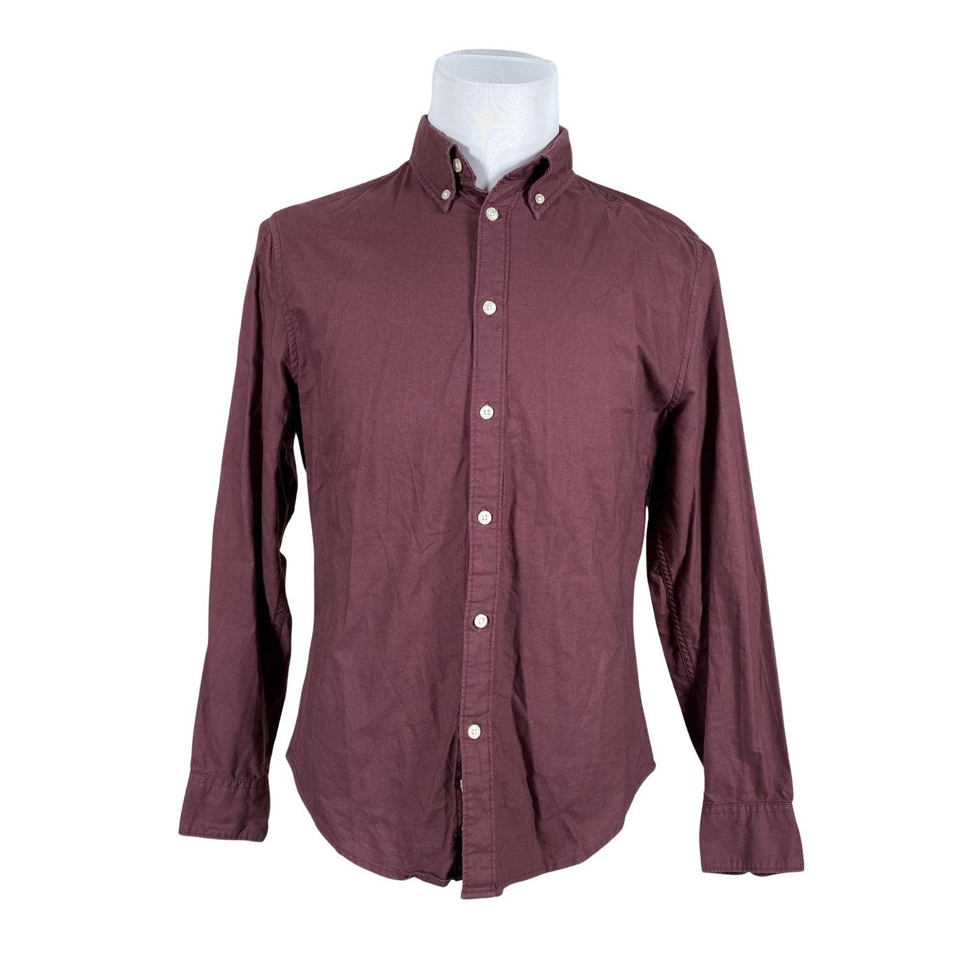 Unisex East West - Collared shirt, size M - Wine red (1)
