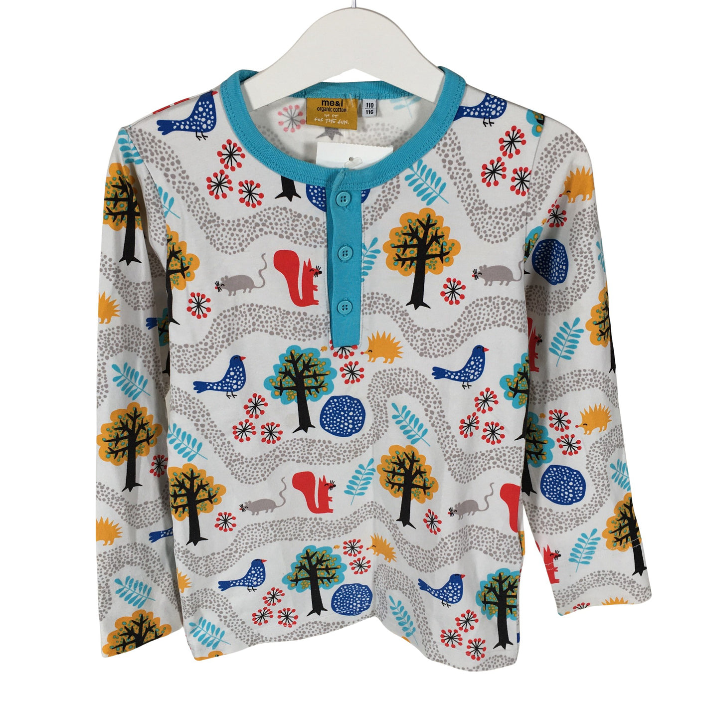 Unisex me&i - Tricot shirt, size 104 - 110 - White (1)
