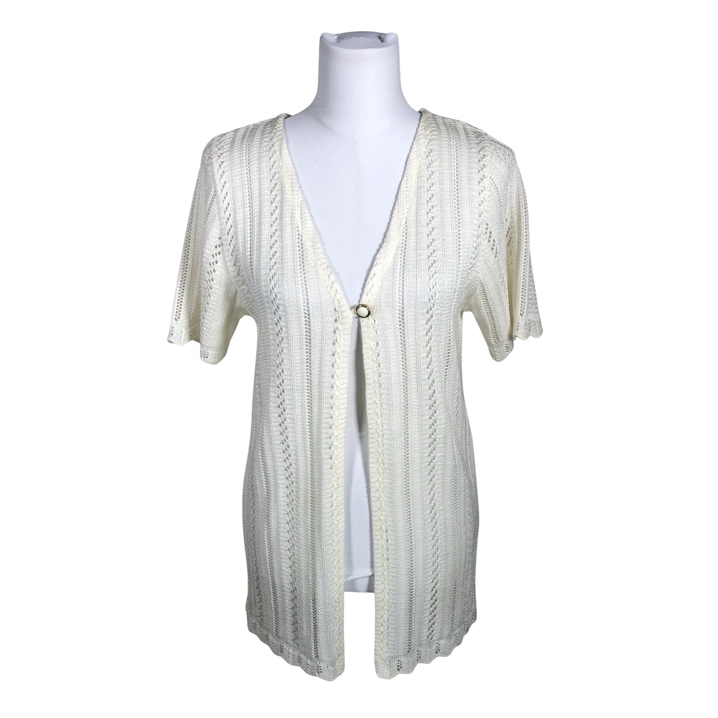 Unisex CNC convince - Cardigan, size 38 - Natural white (1)