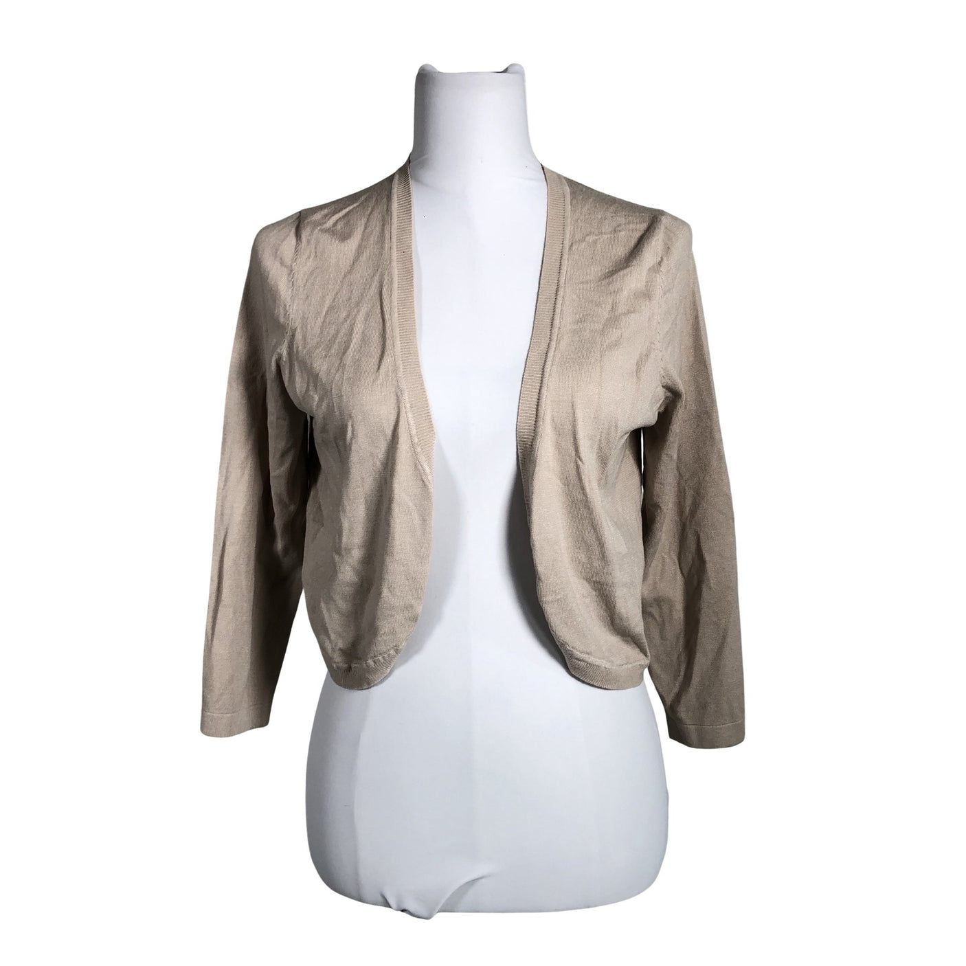 Unisex Your Face - Knit bolero jacket, size 40 - Beige (1)