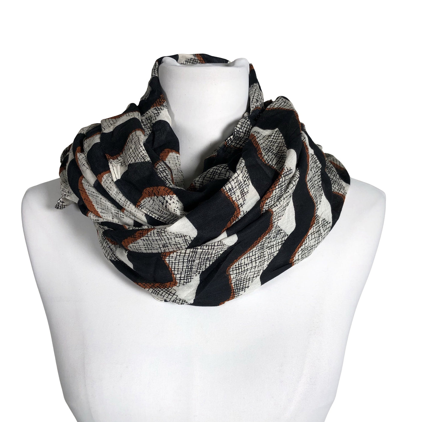 Unisex S.T.I - Circle scarf, size Midi - Black (1)