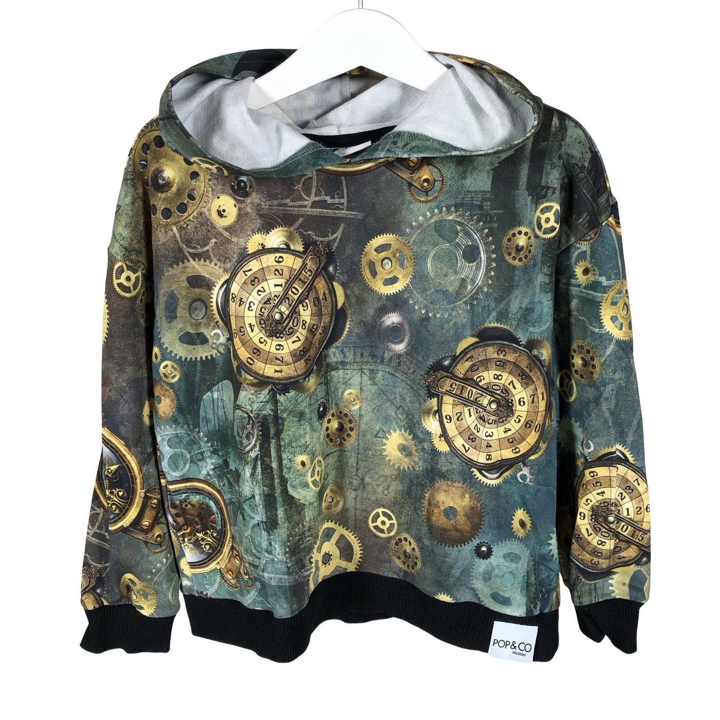 Unisex Pop & Co Helsinki - Hoodie, size 116 - 122 - Green (1)