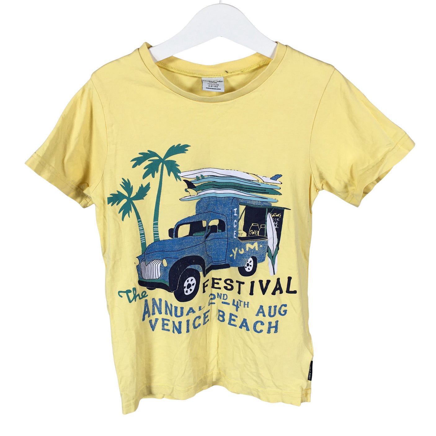 Unisex Polarn O. Pyret - T-shirt, size 122 - 128 - Yellow (1)