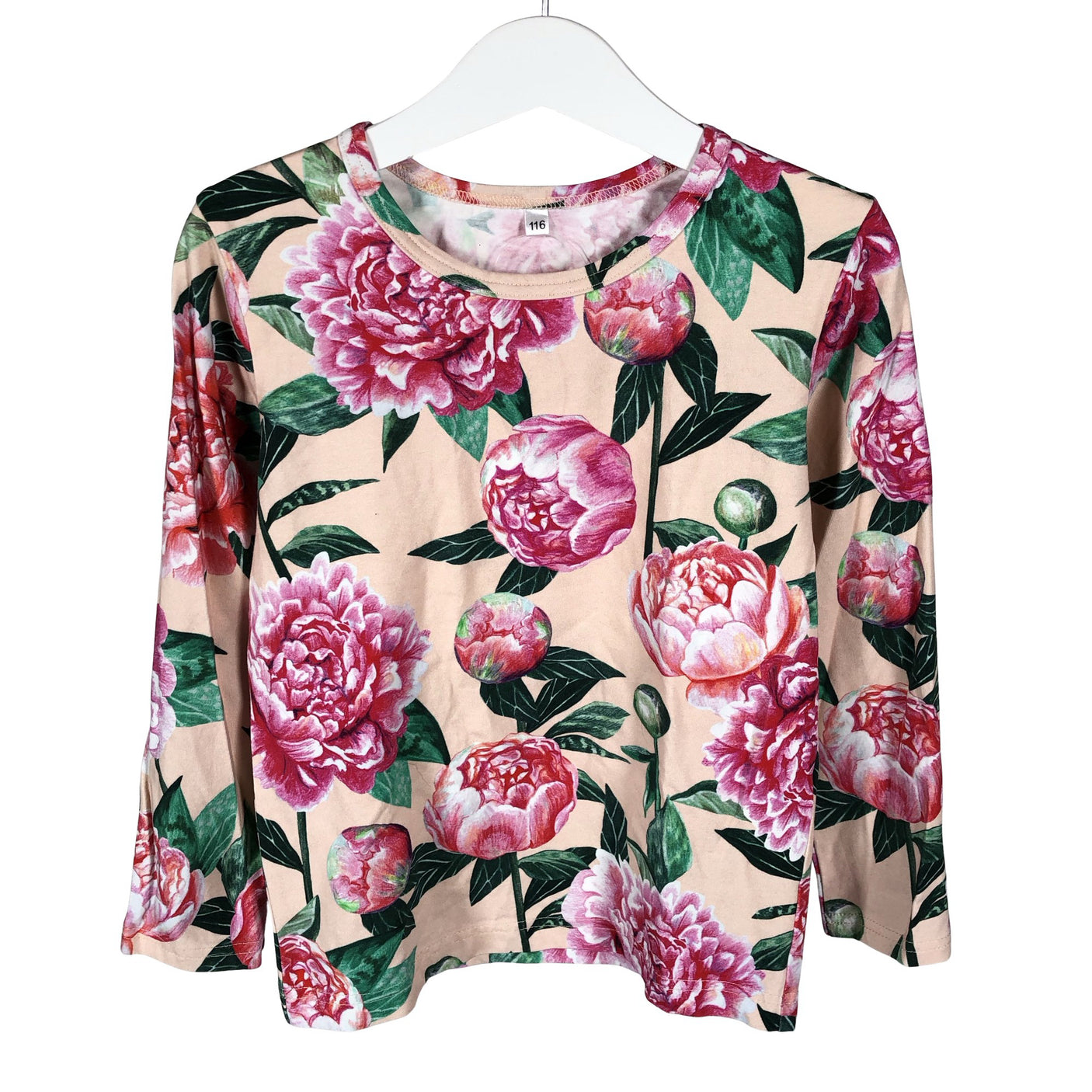 Unisex Handmade - Tricot shirt, size 110 - 116 - Light pink (1)
