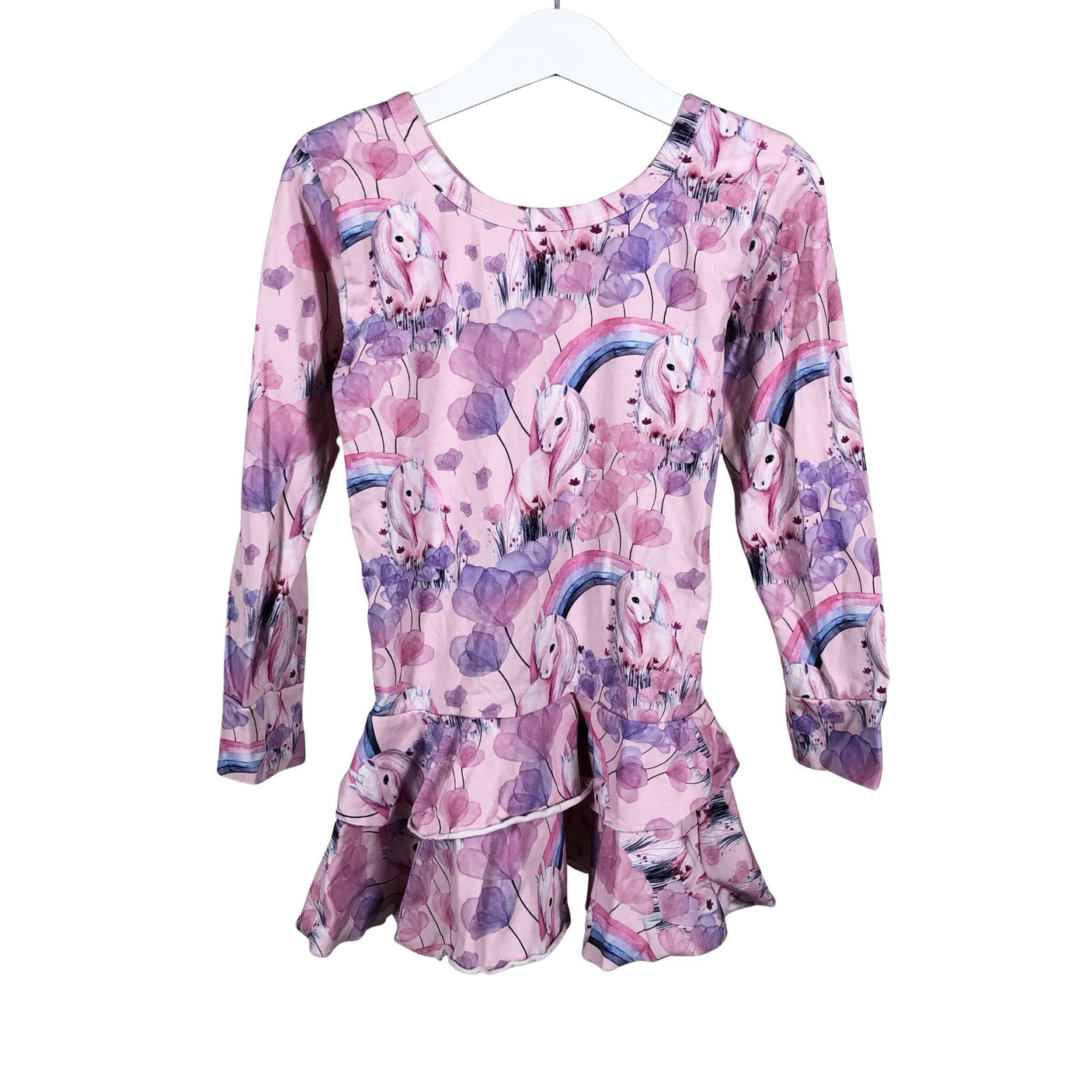 Unisex Handmade - Tricot dress, size 110 - 116 - Light pink (1)