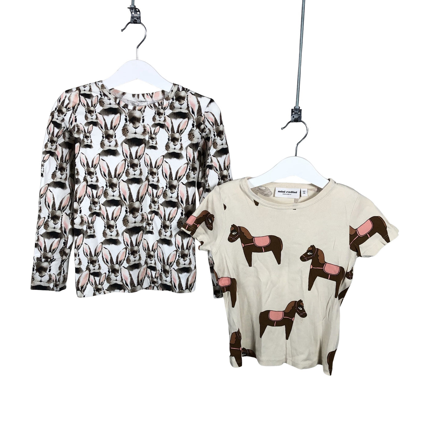 Unisex Mini Rodini - T-shirt, size 104 - 110 - Beige (1)