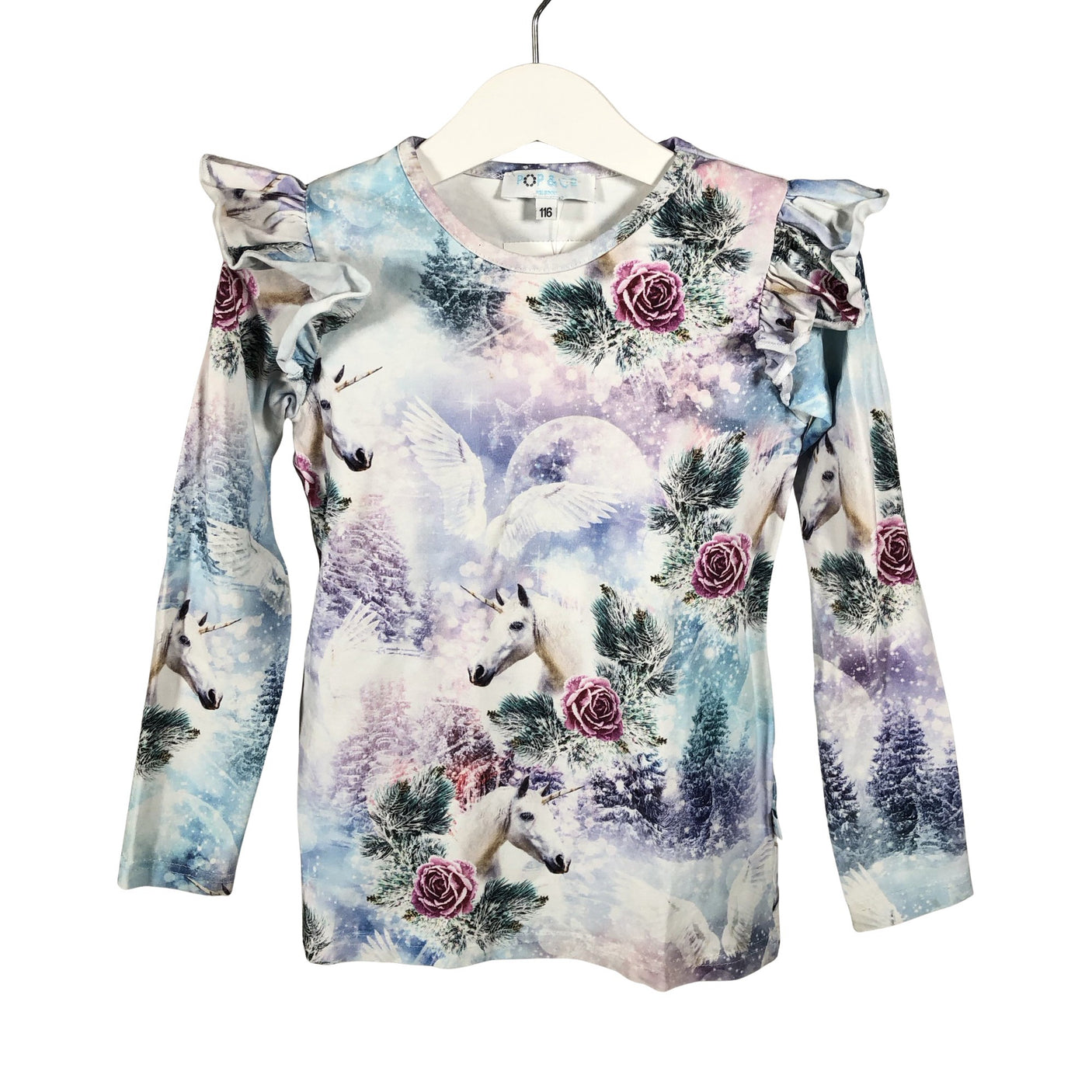 Unisex Pop & Co Helsinki - Tricot shirt, size 110 - 116 - Violet (1)