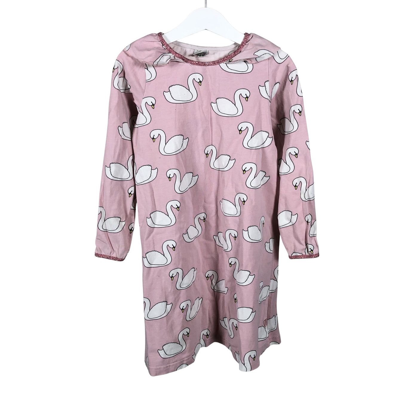 Unisex Småfolk - Tricot dress, size 110 - 116 - Light pink (1)