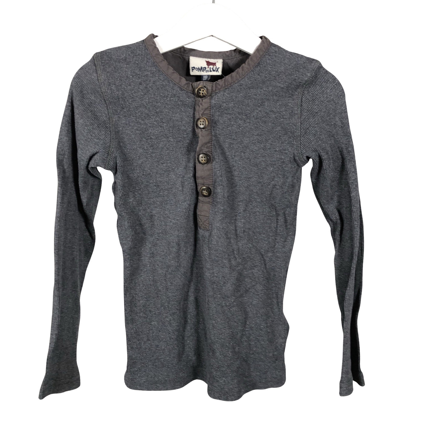 Unisex POMPdeLUX - Tricot shirt, size 104 - 110 - Gray (1)
