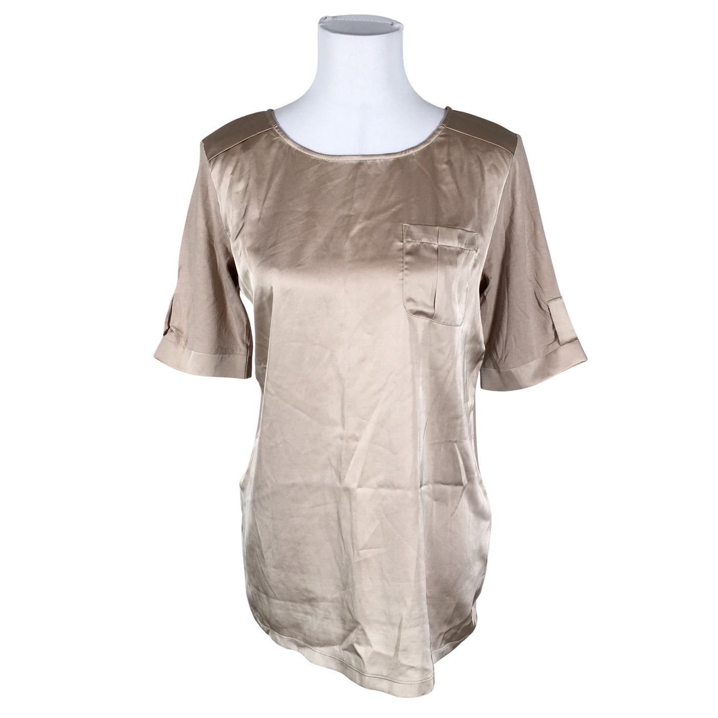 Unisex Benetton - Short-sleeved blouse, size 36 - Beige (1)