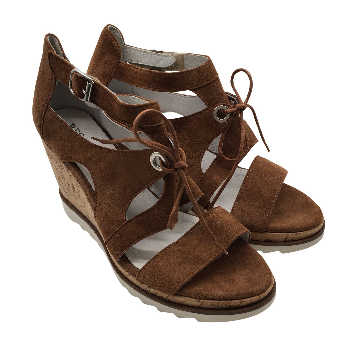 Unisex Regard - Wedge sandals, size 38 - Brown (2)