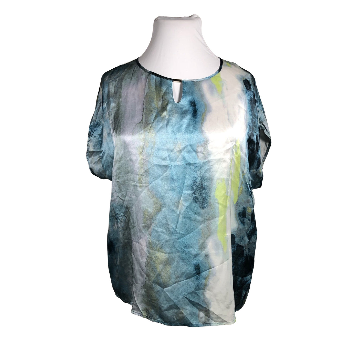 Unisex Ril's - Short-sleeved blouse, size 44 - Light blue (1)