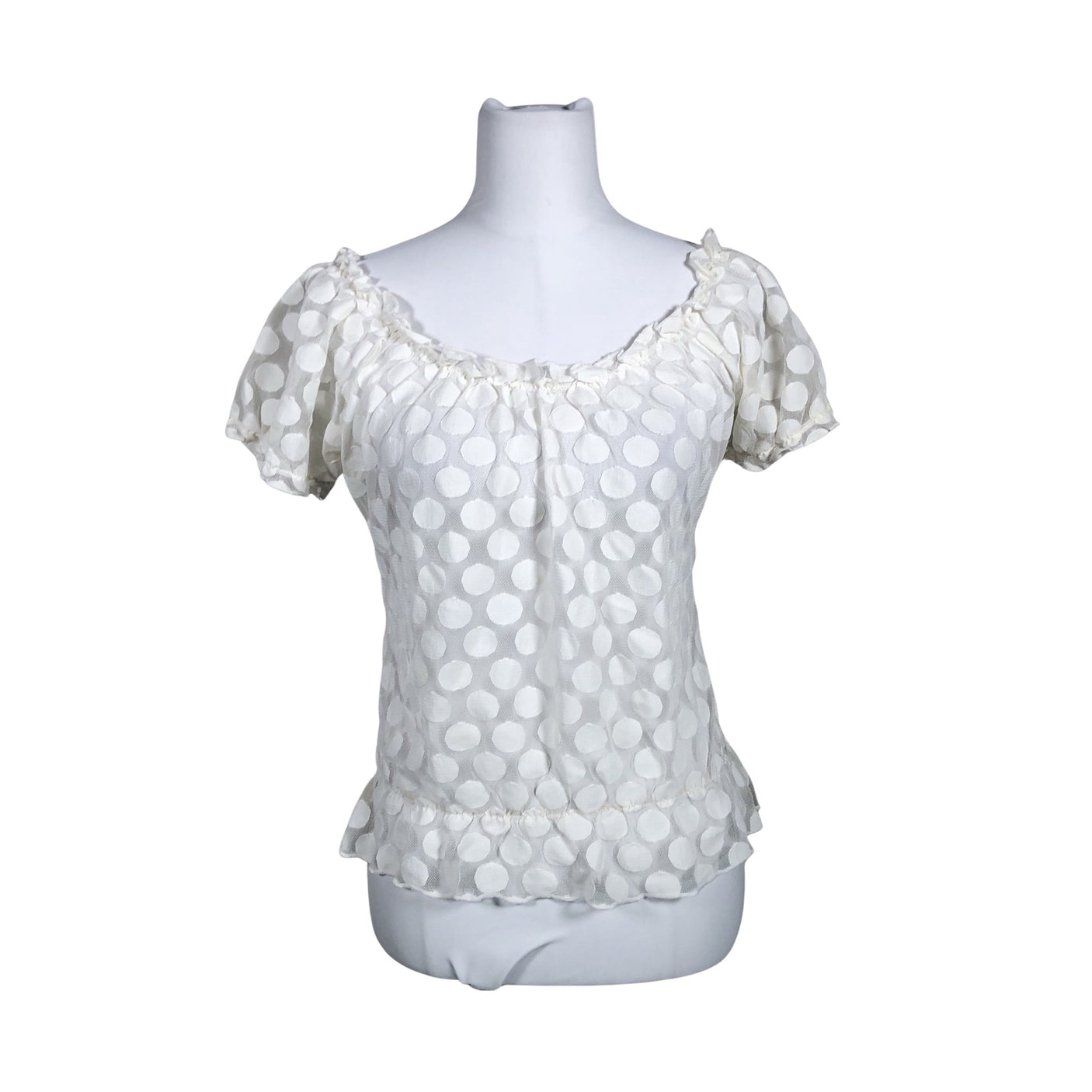Unisex SisterS point - Short-sleeved blouse, size 38 - White (1)