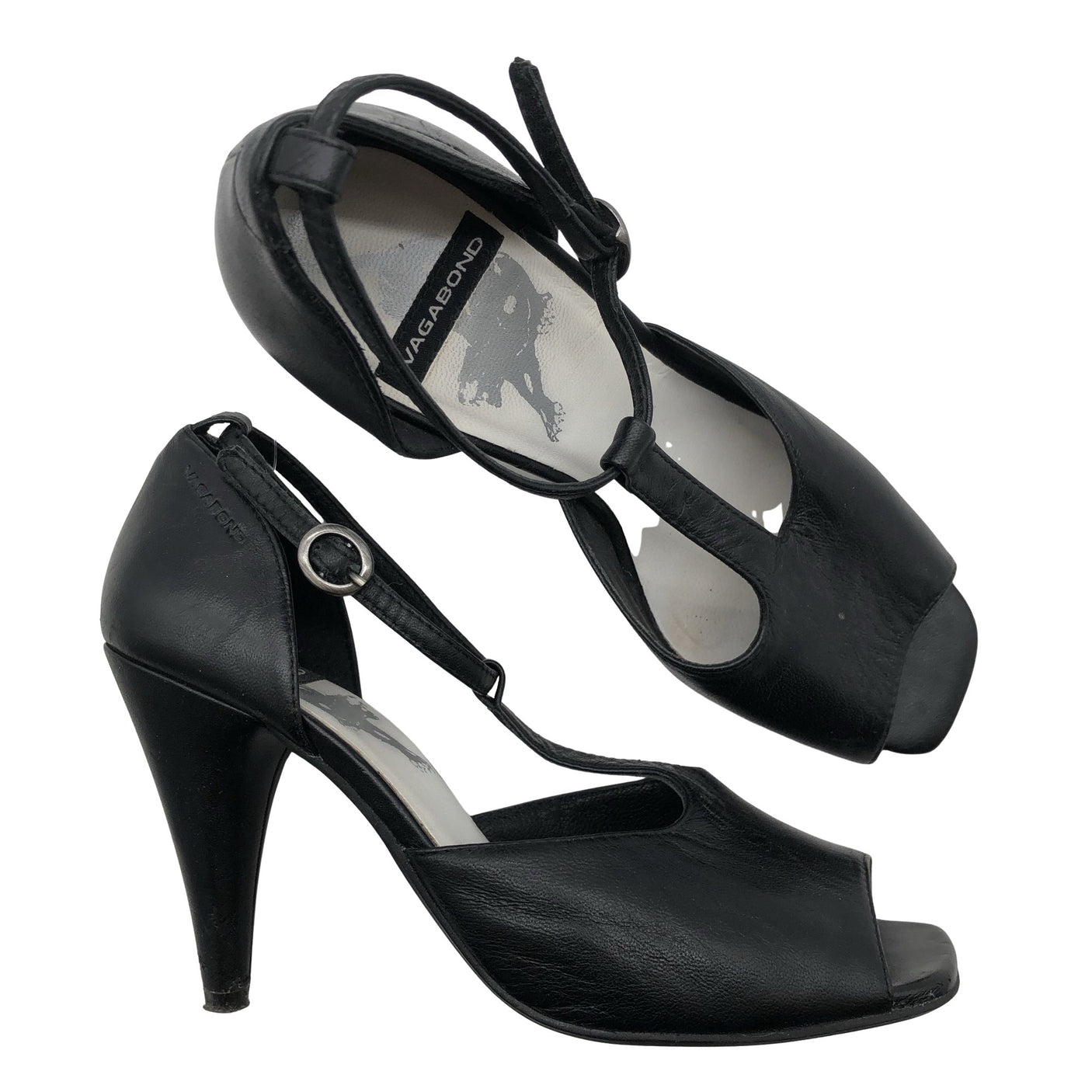 Unisex Vagabond - Open toe high heel shoes, size 35 - Black (1)