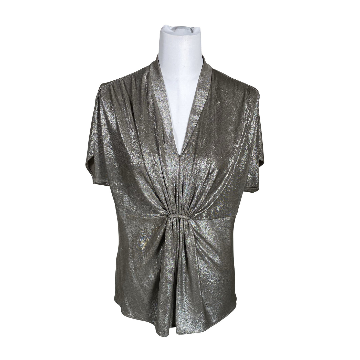 Unisex Anne Klein - Short-sleeved blouse, size 40 - Gray (1)
