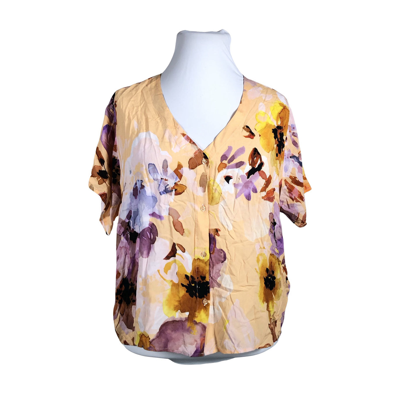 Unisex Kaiko - Short-sleeved blouse, size 42 - Orange (1)