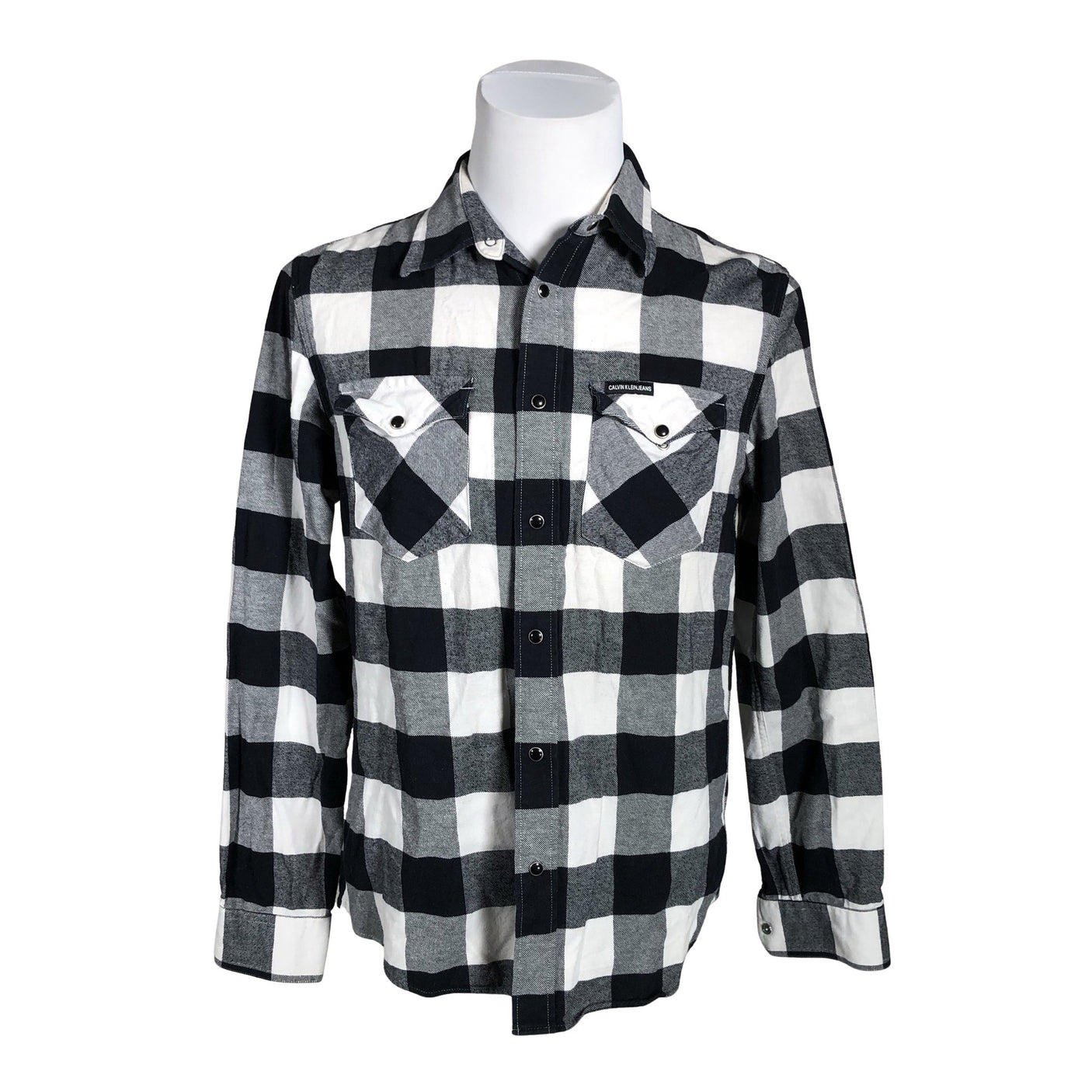 Unisex Calvin Klein Jeans - Collared shirt, size L - Gray (1)