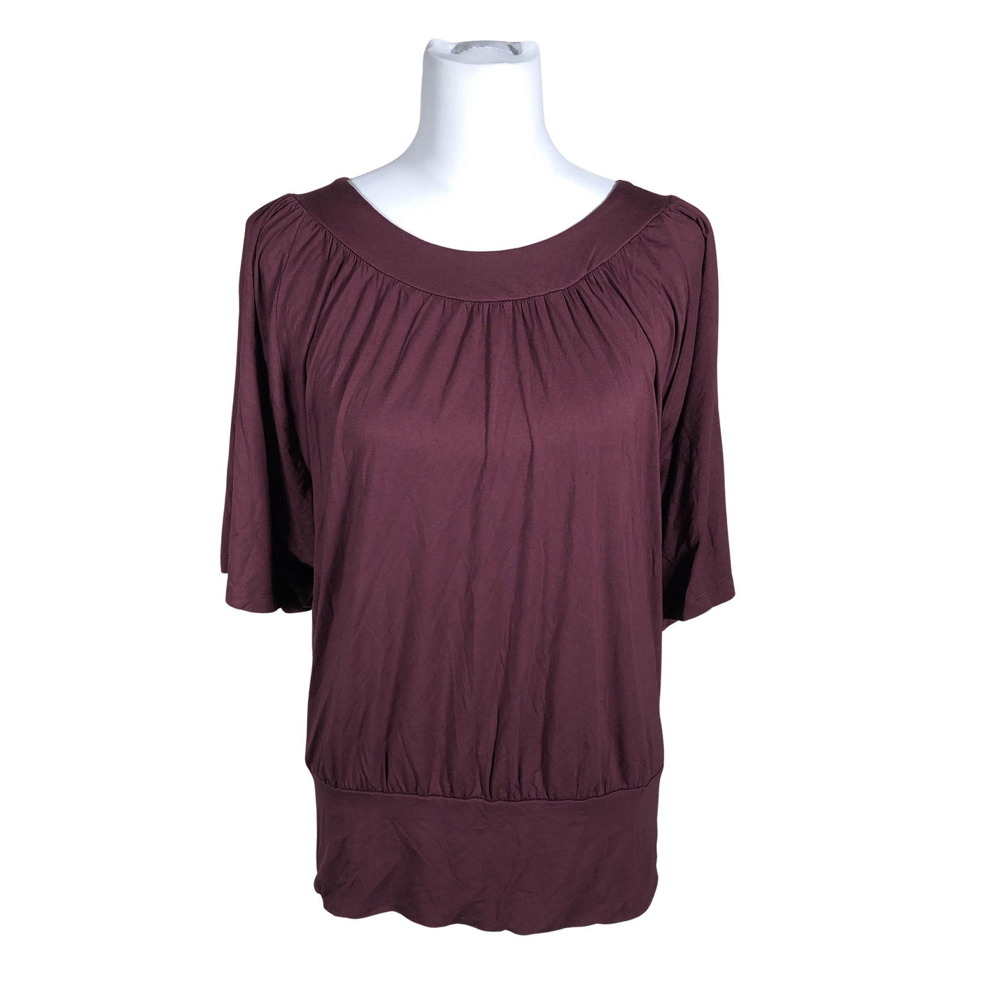 Unisex Soyaconcept - Short-sleeved blouse, size 38 - Wine red (1)